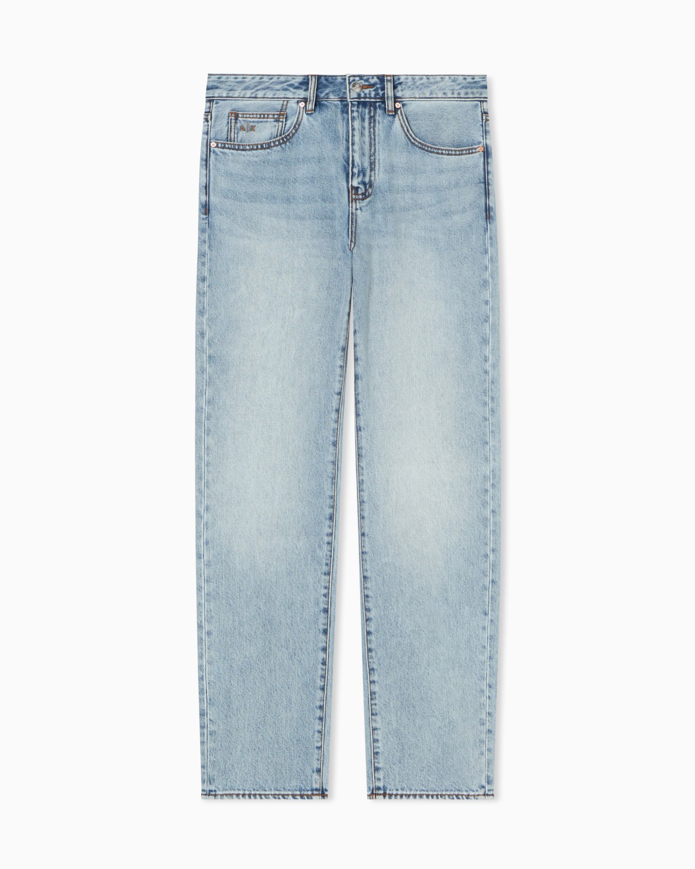 アシッドウォッシュ スリムフィット デニムパンツ スライドする 0