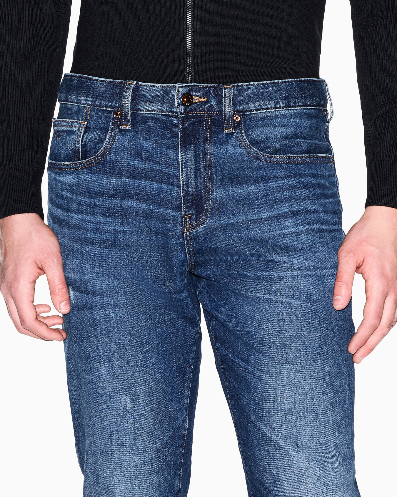 Skinny Jeans Denim Stretch Blue Classic Wash Slide 4