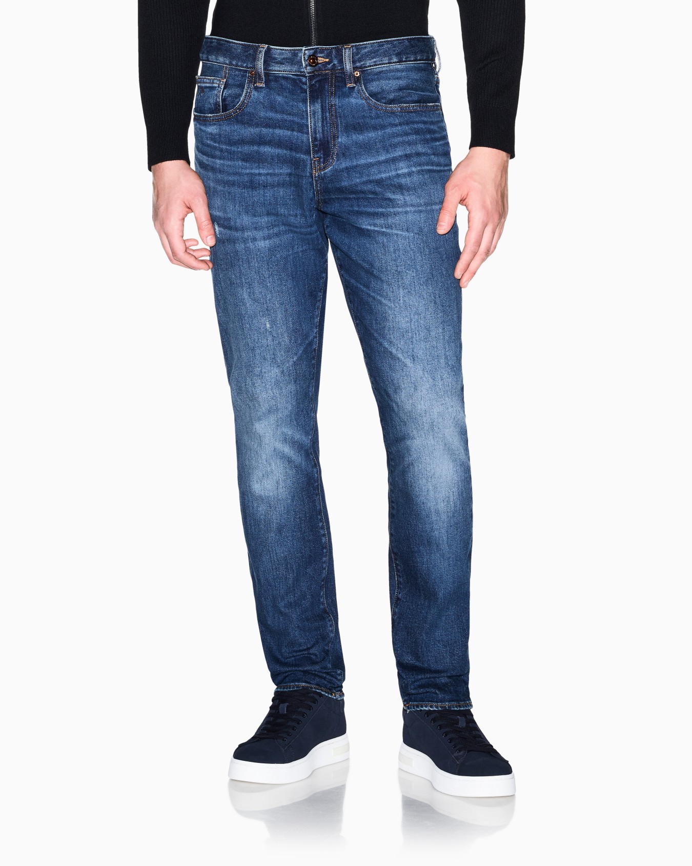 Skinny Jeans Denim Stretch Blue Classic Wash Slide 2