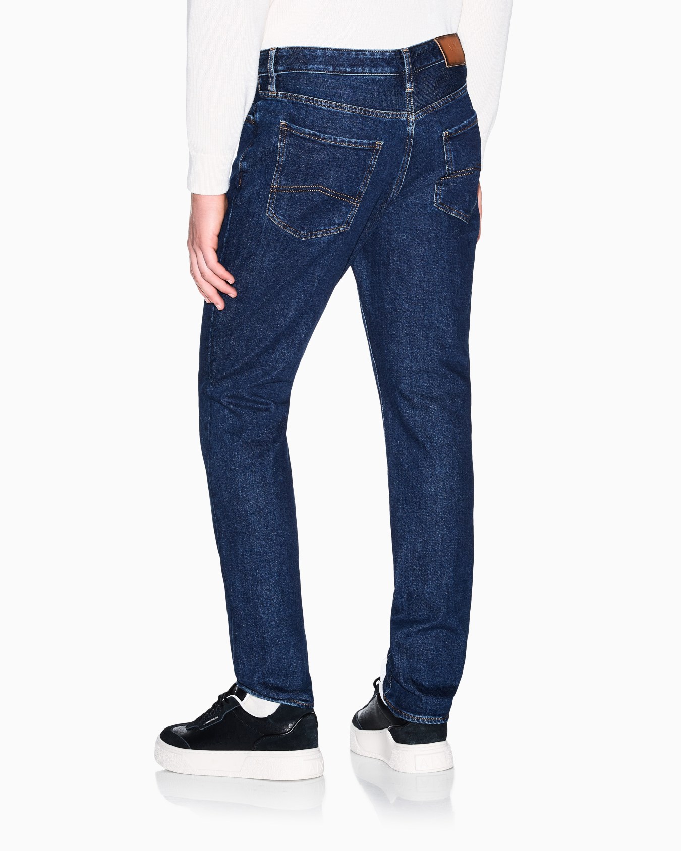 Skinny Jeans in Faded Blue Stretch Denim Slide 3