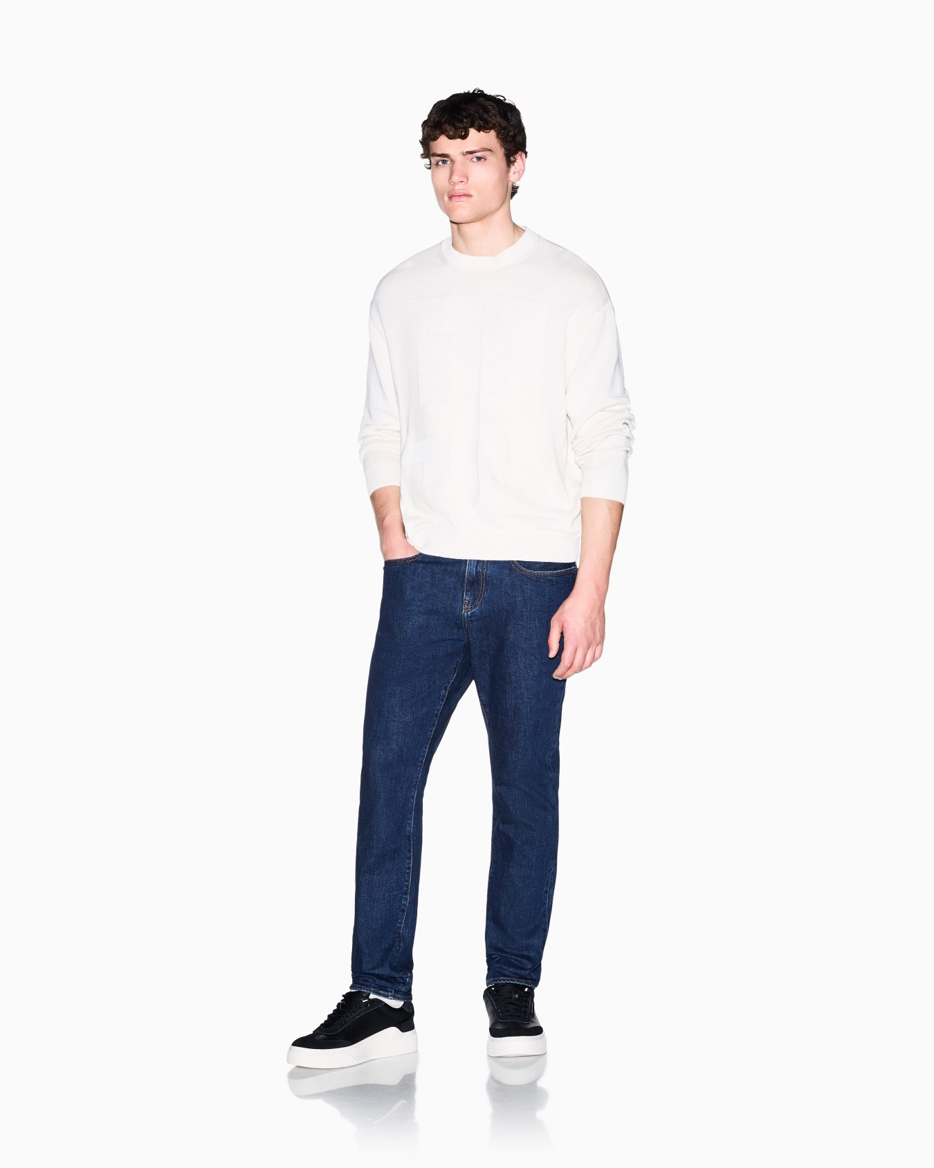 Skinny Jeans in Denim Stretch Blu Delavé Slide 1