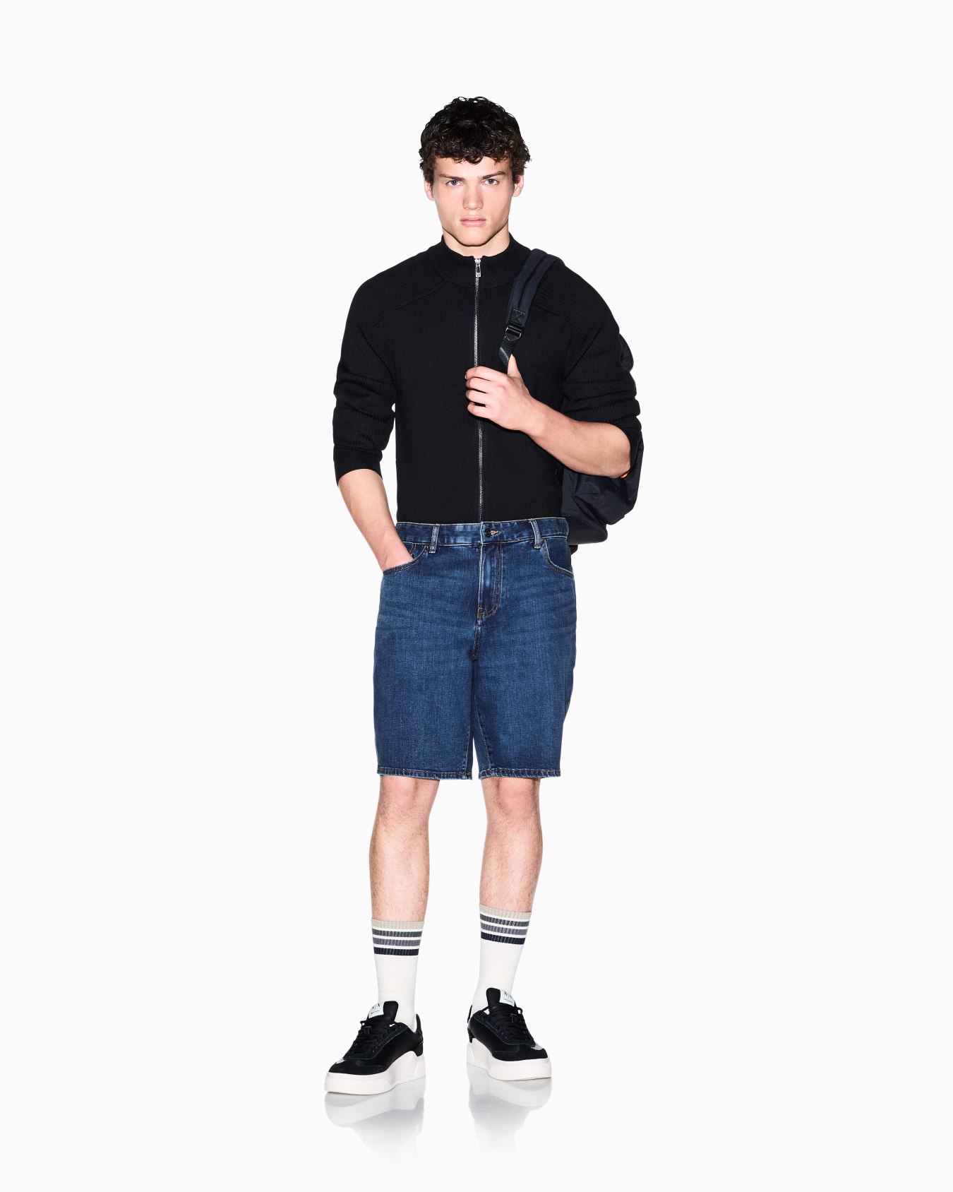 Comfort Fit Light Wash Blue Denim Shorts Slide 1