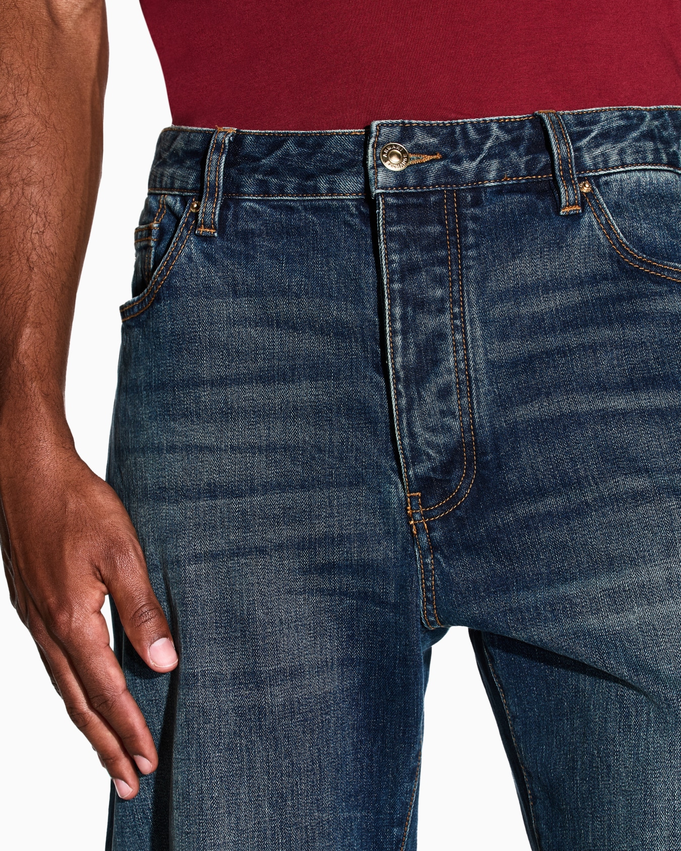 Jean coupe décontractée en denim extensible Diapositive 4