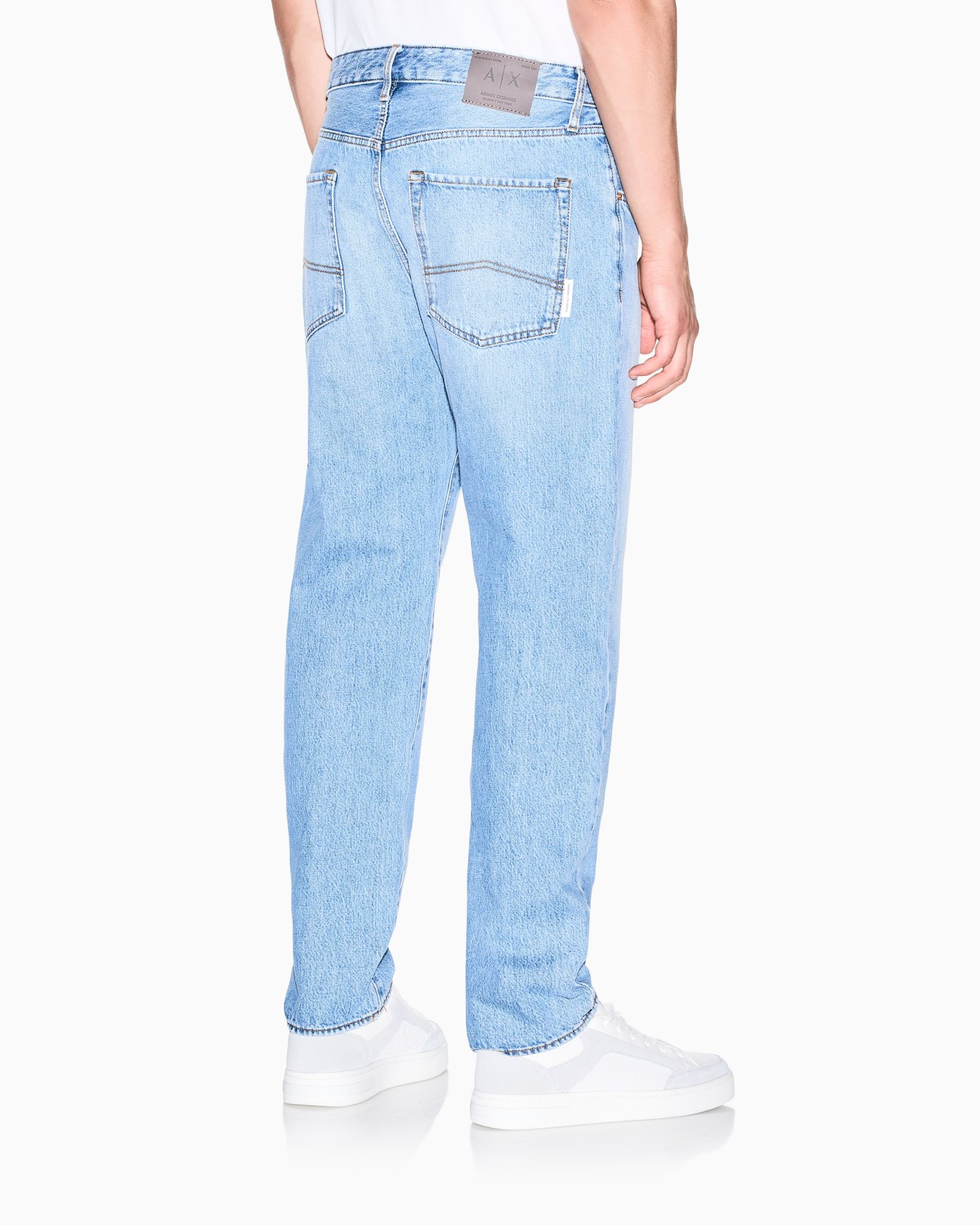 oversized fit 5 pockets denim pant in washed cotton Slide 5