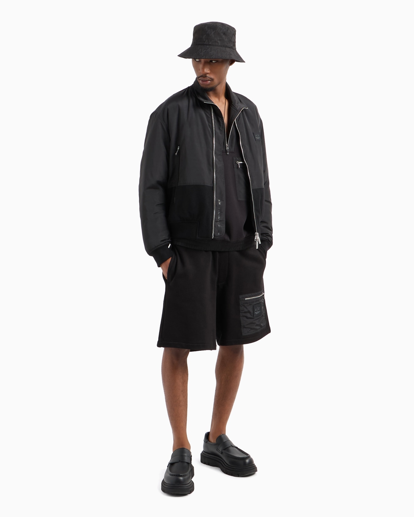 High neck zip up sweatshirt with zip pocket on the front Slide 4