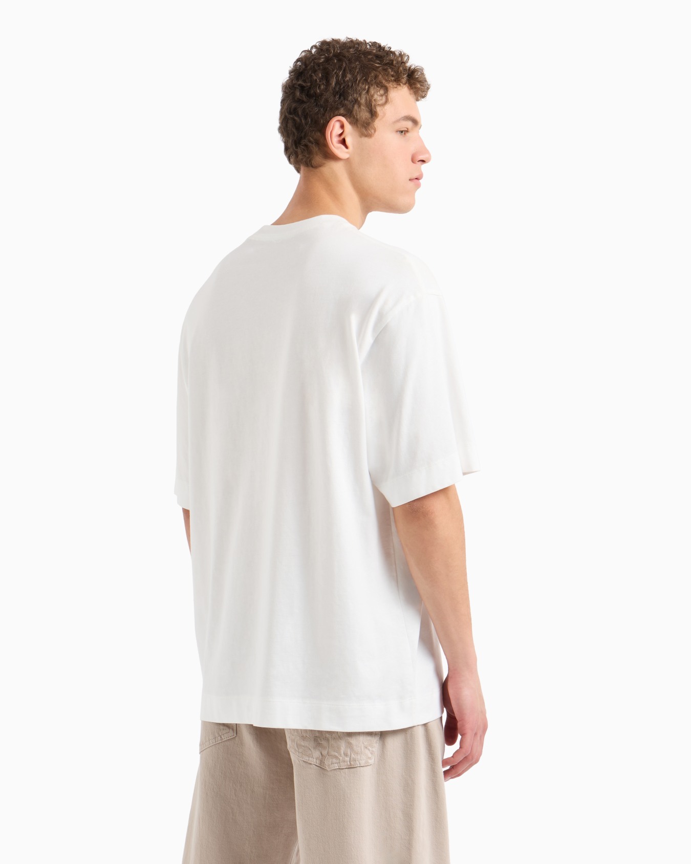 Relaxed fit T-shirt with logo and high neck Slide 2