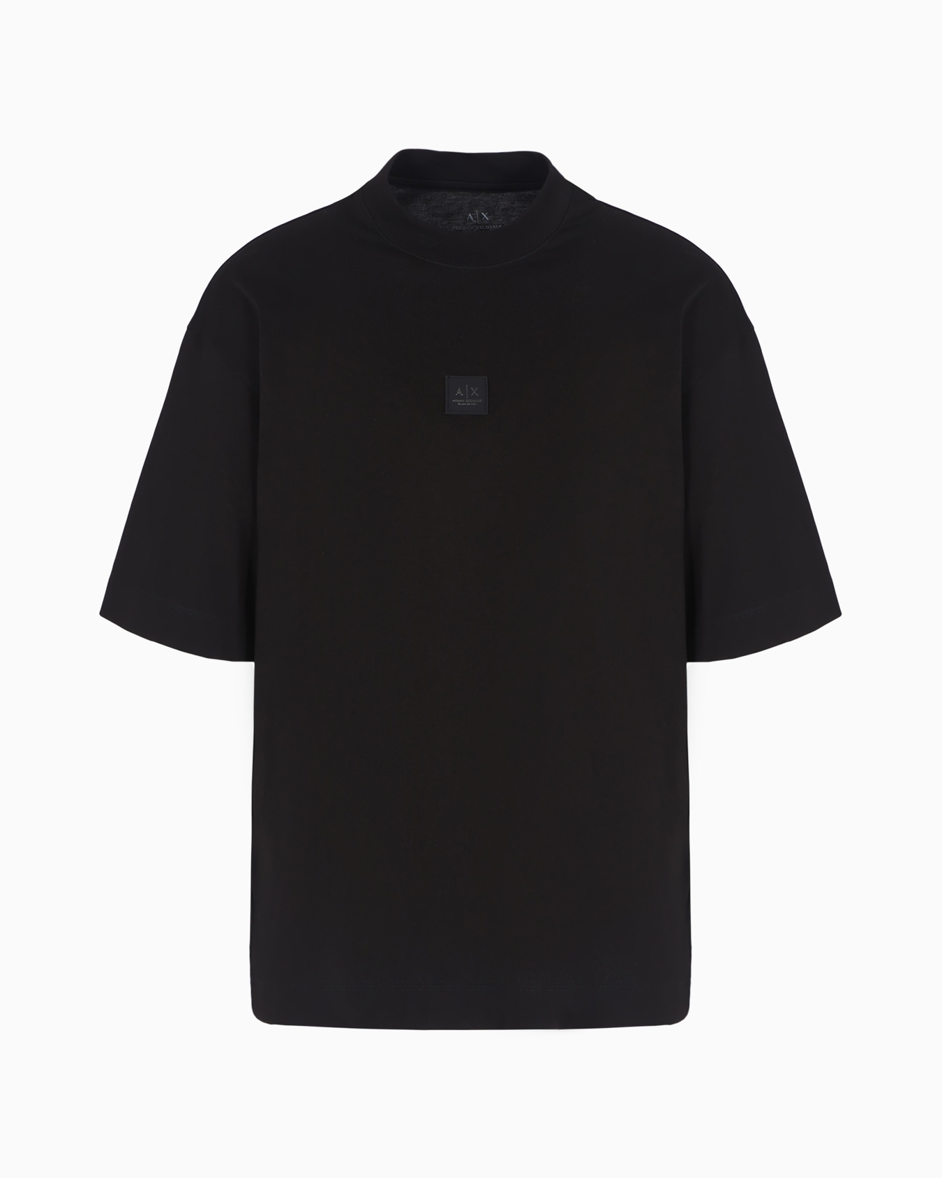 Relaxed fit T-shirt with logo and high neck Slide 0