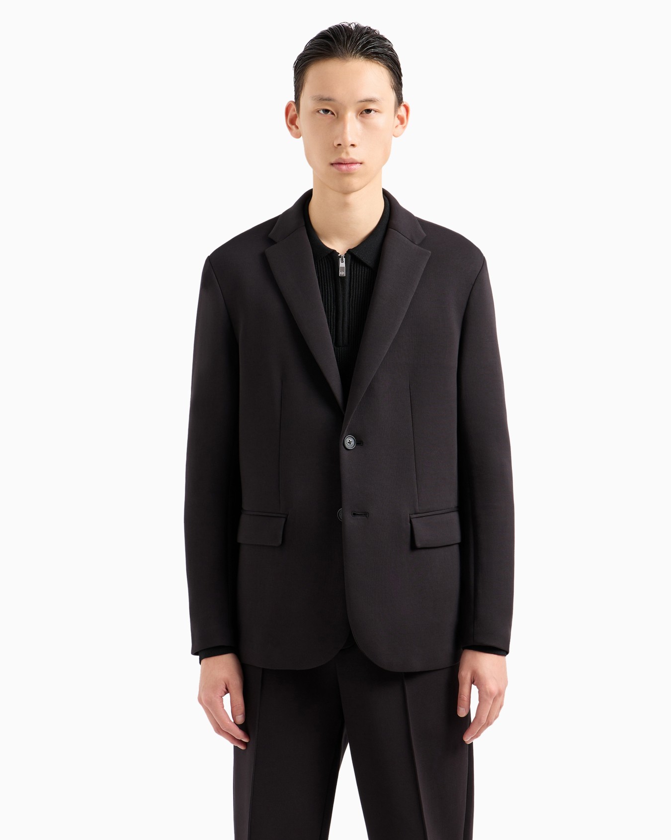  Single-breasted bonded cotton jacket Slide 1