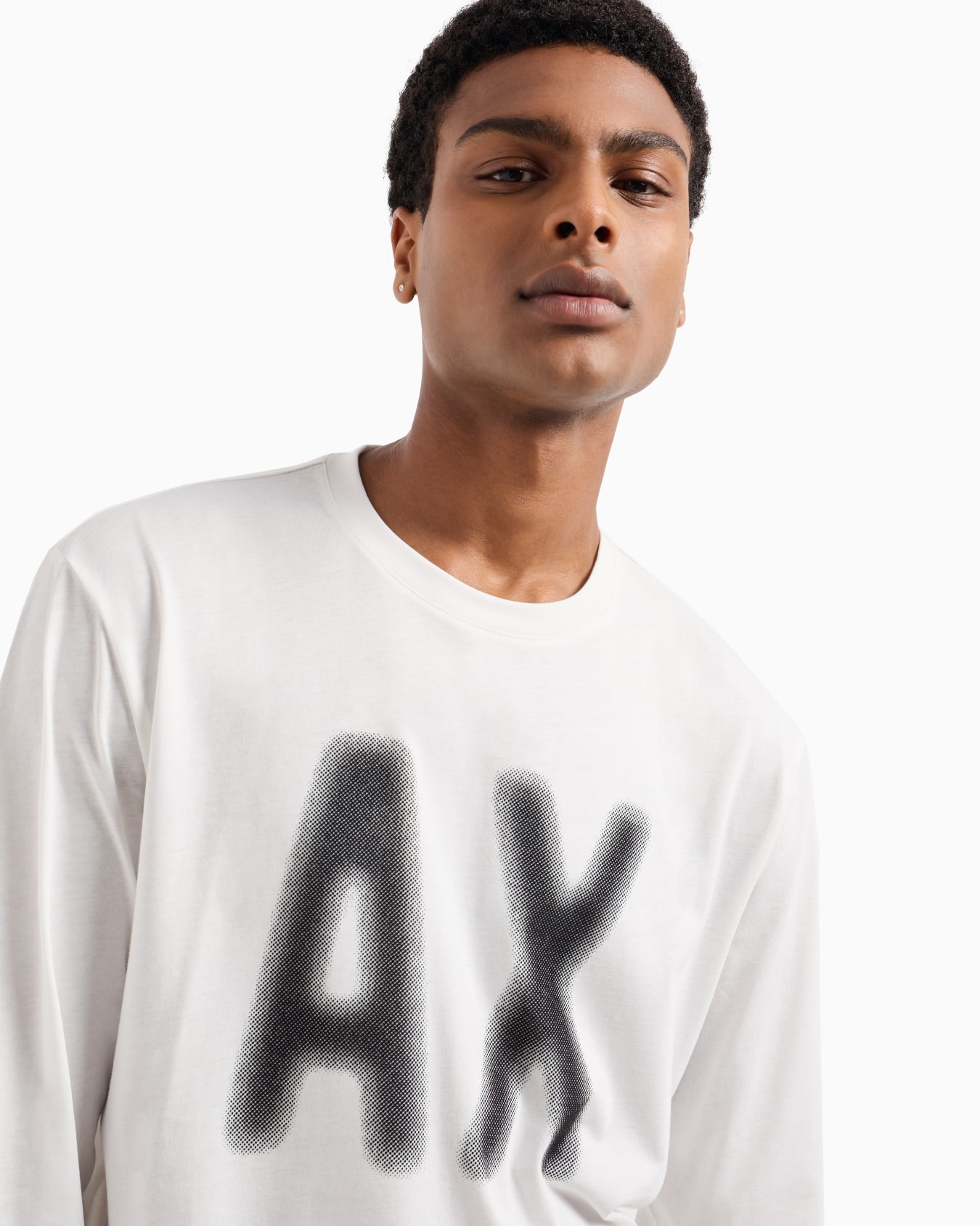 Camiseta de manga larga con logo efecto sombreado Diapositiva 4