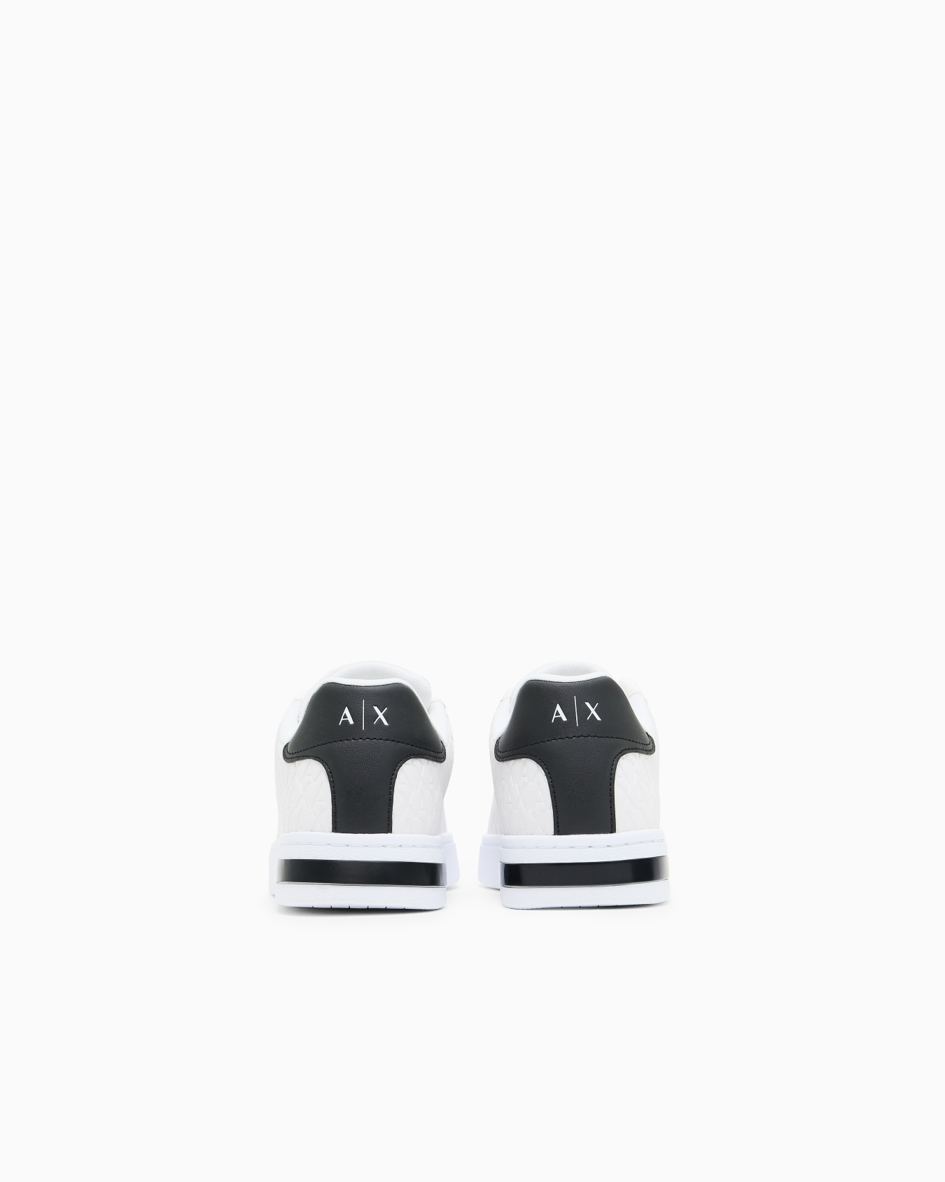 Lace-up sneakers with allover embossed logo Slide 3