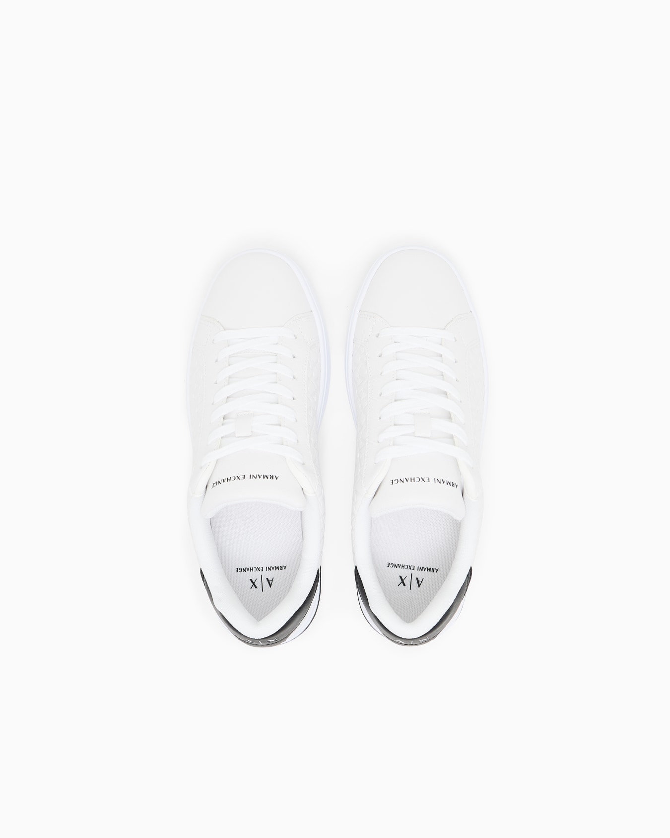 Lace-up sneakers with allover embossed logo Slide 2