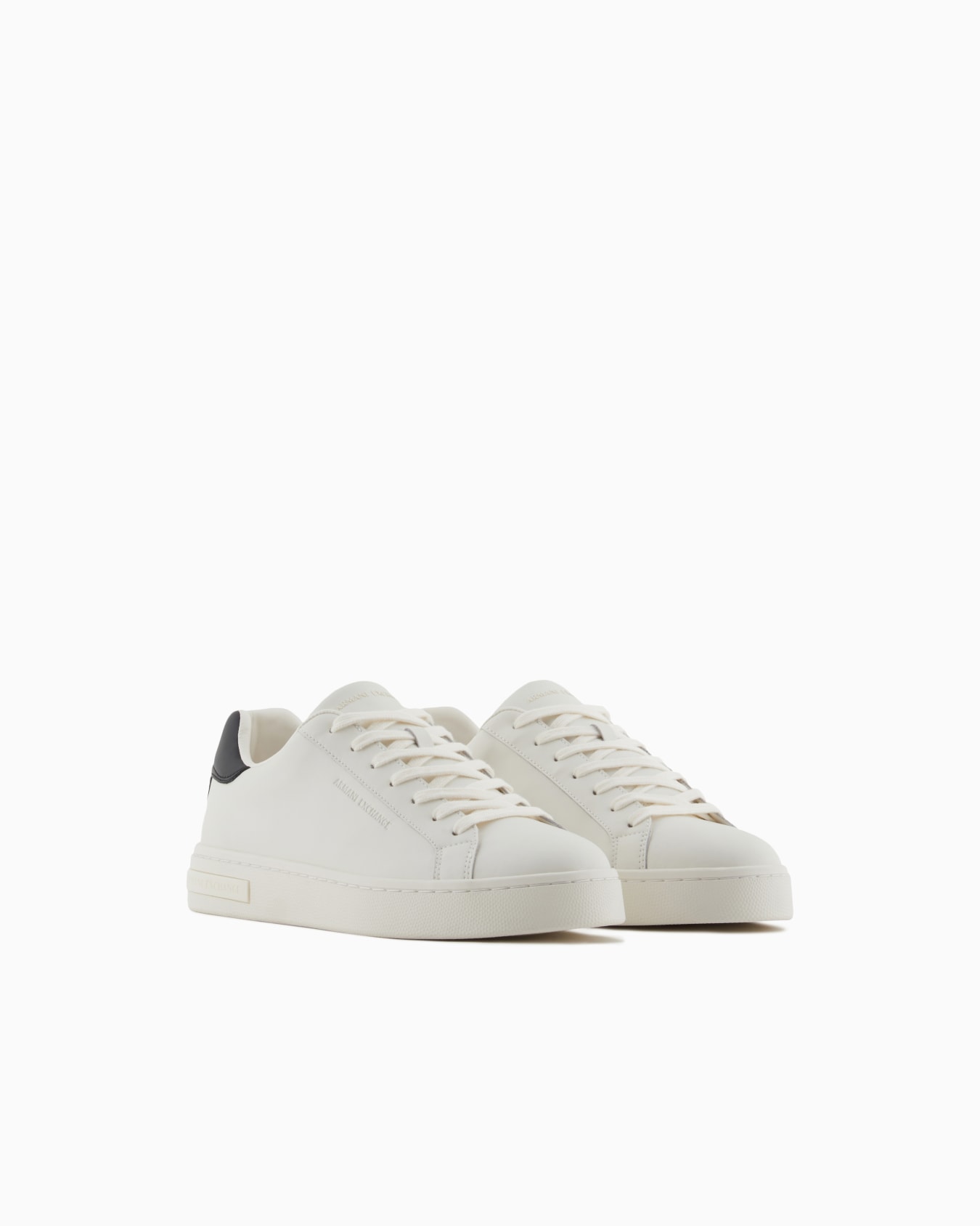 Leather sneakers with logo on the sole Slide 1