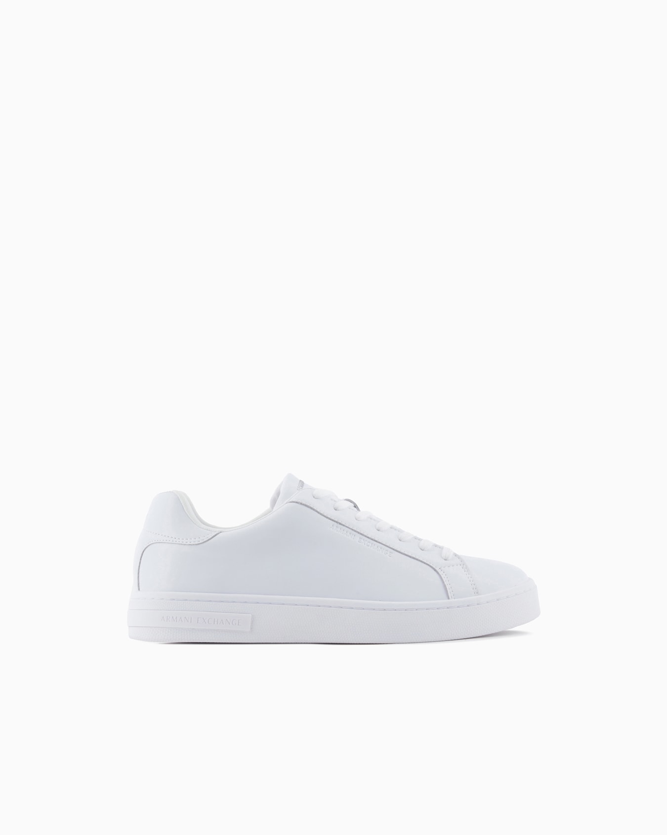 Leather sneakers with logo on the sole Slide 0