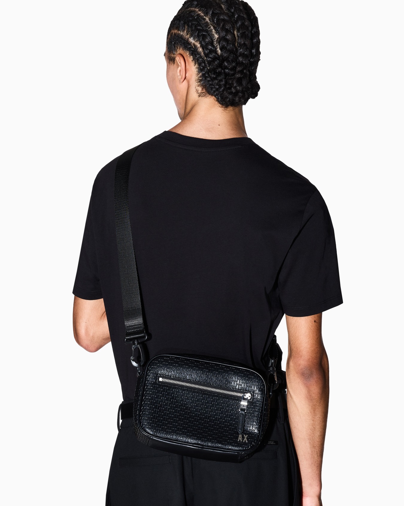 Shoulder bag with allover monogram logo Slide 5