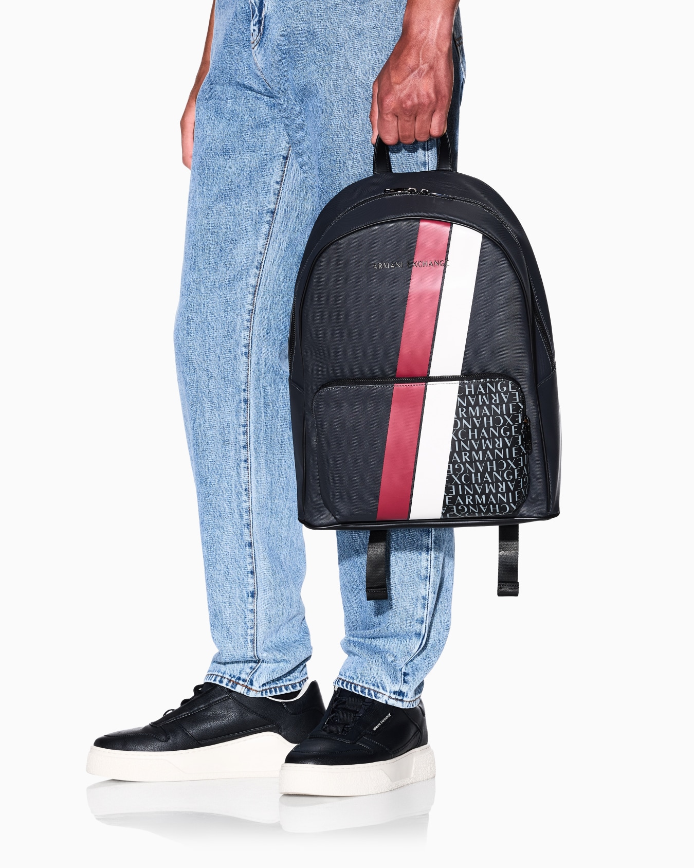 Backpack with monogram and stripes Slide 5