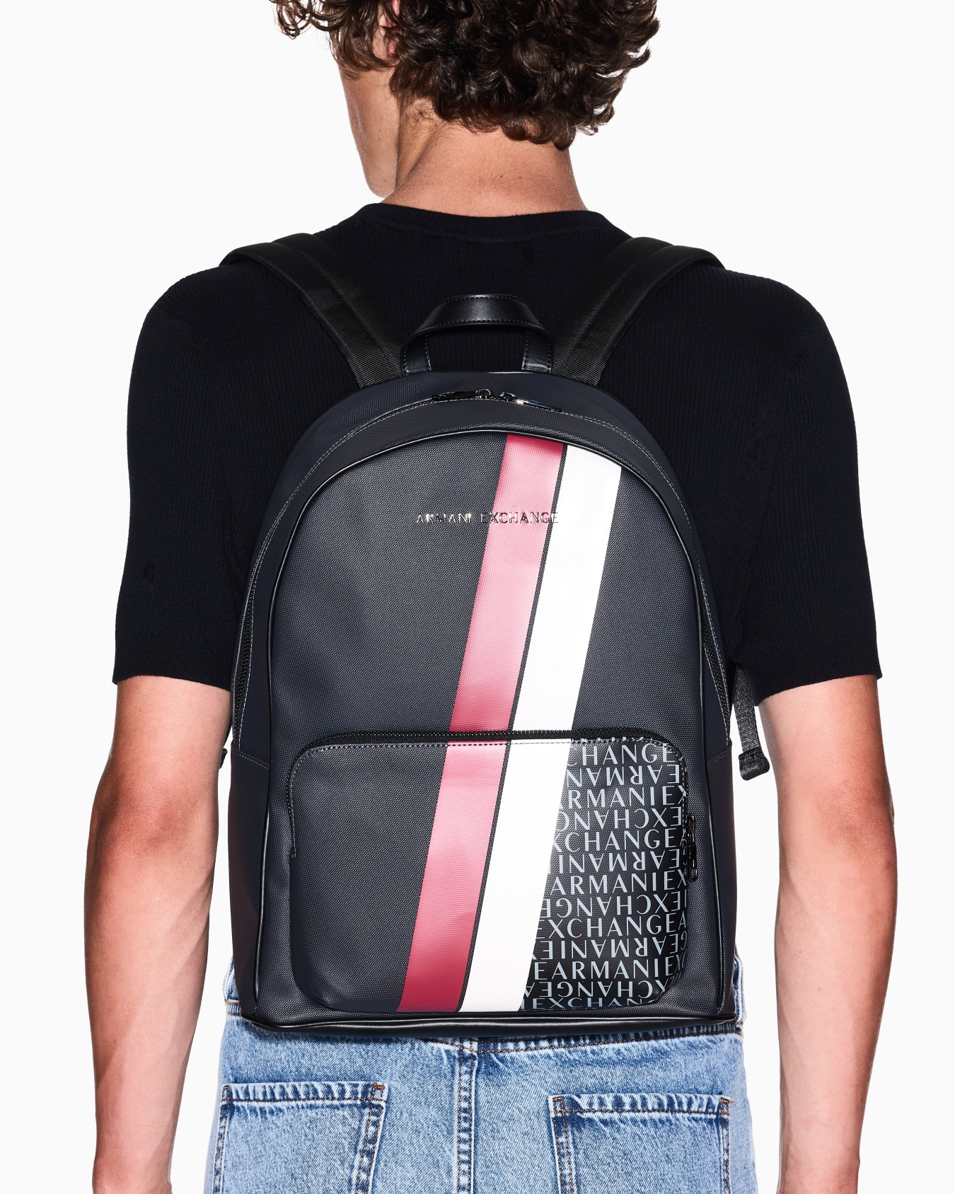 Backpack with monogram and stripes Slide 6