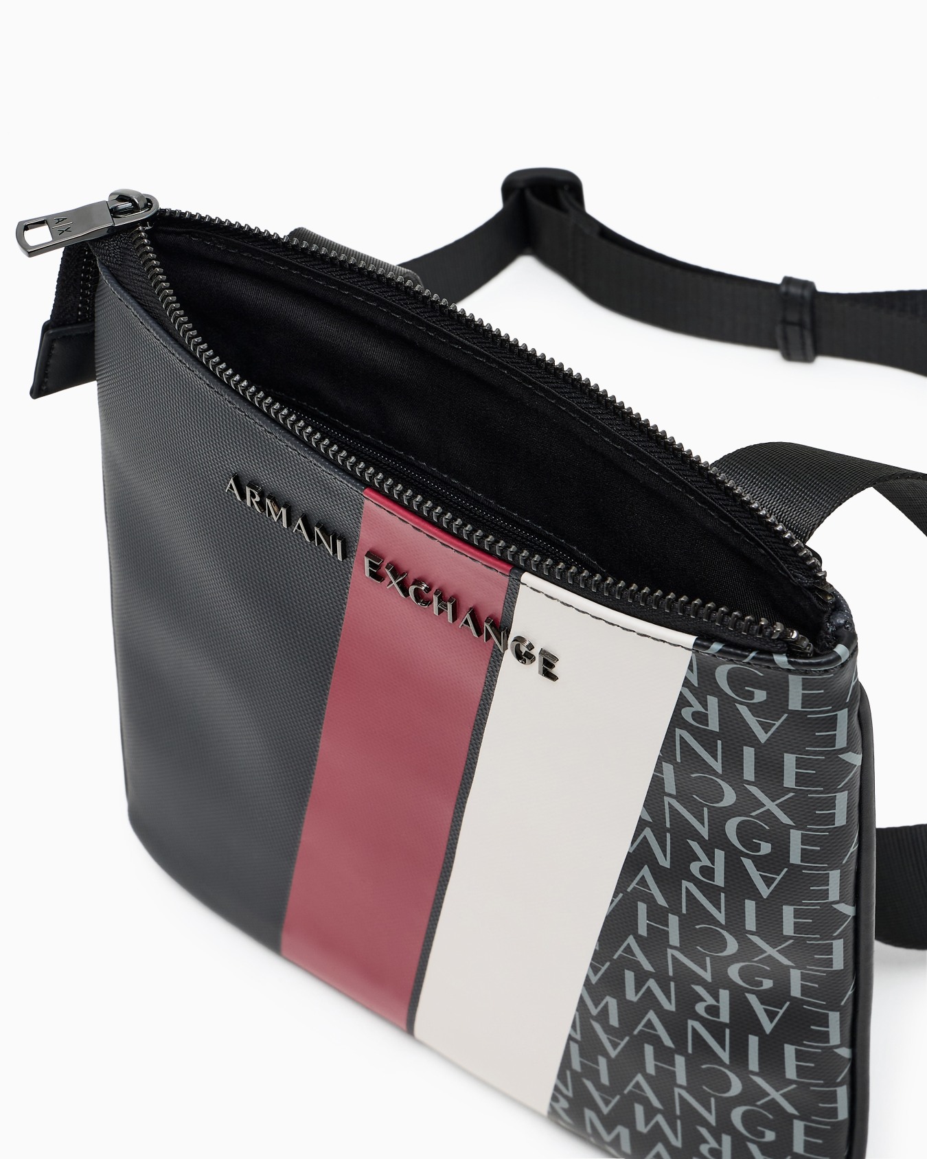 Monogram and Stripe Flat Shoulder Bag Slide 3