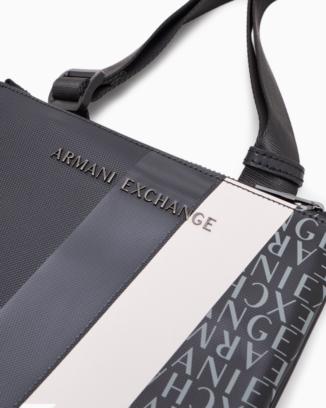 Monogram and Stripe Flat Shoulder Bag Slide 4