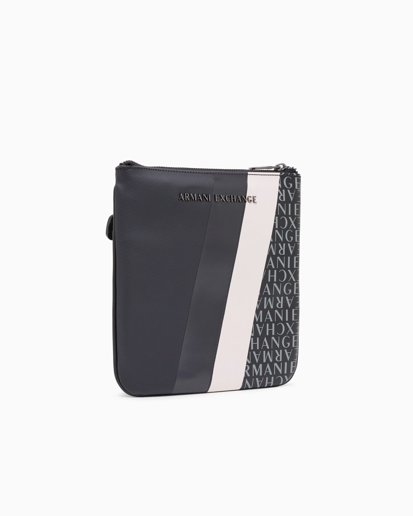 Monogram and Stripe Flat Shoulder Bag Slide 1