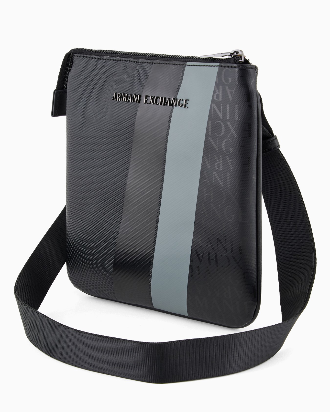 Monogram and Stripe Flat Shoulder Bag Slide 4
