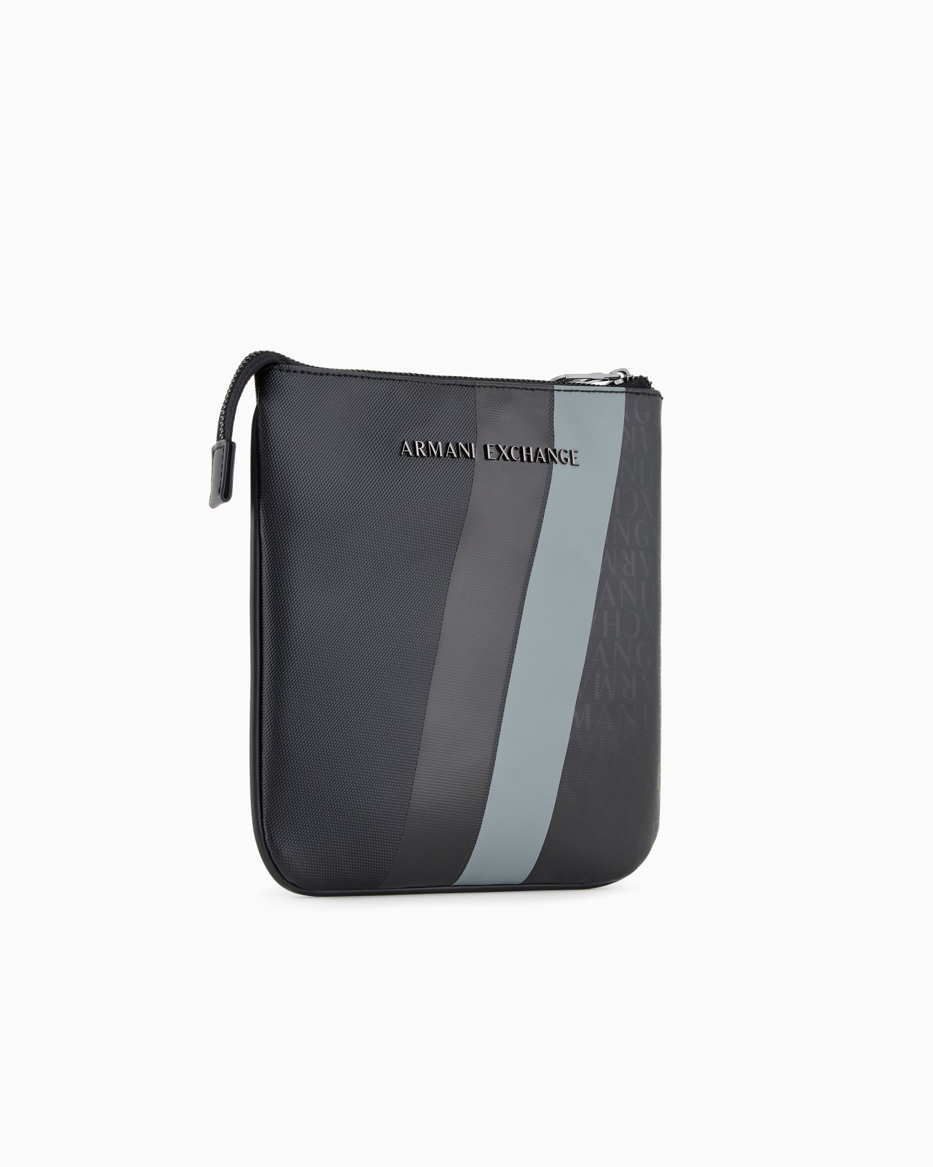 Monogram and Stripe Flat Shoulder Bag Slide 1