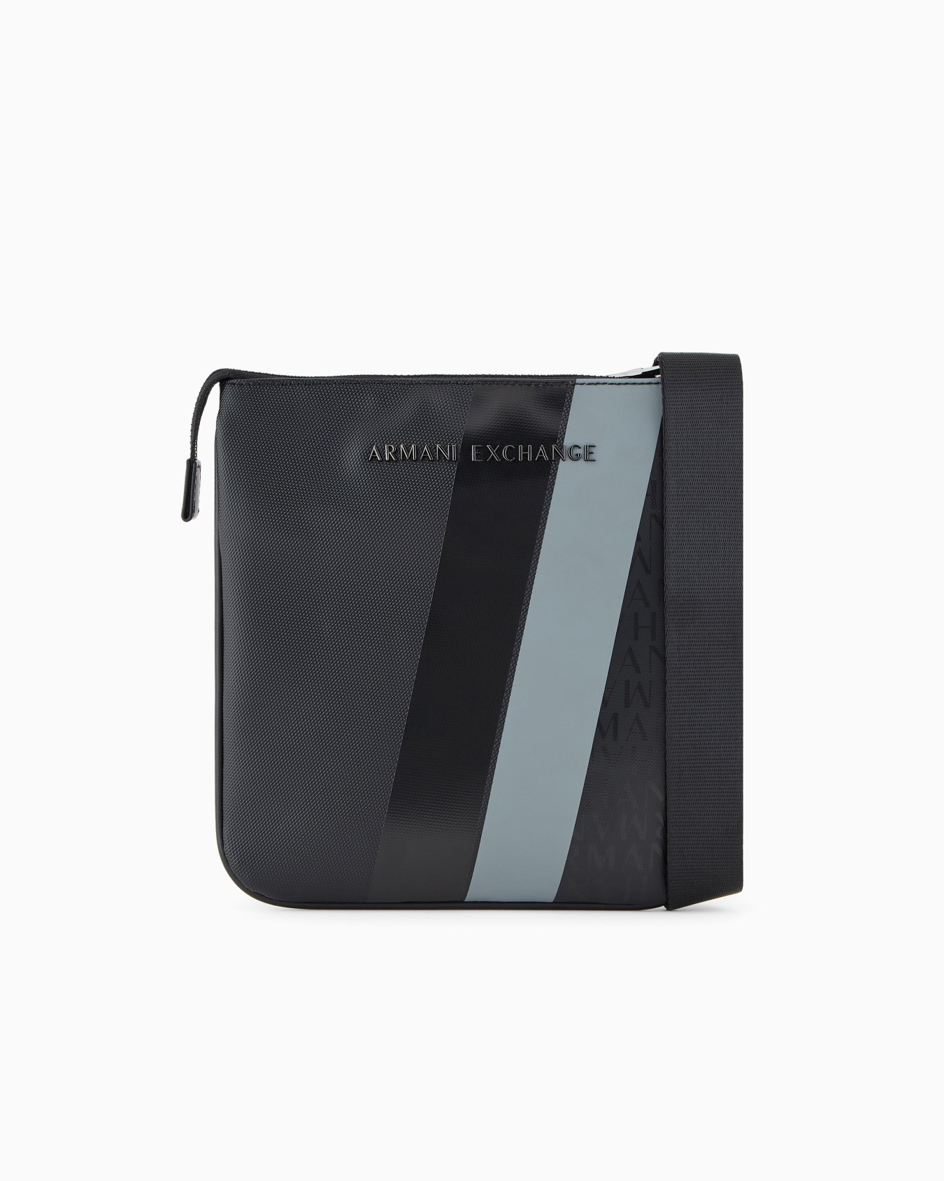Monogram and Stripe Flat Shoulder Bag Slide 0