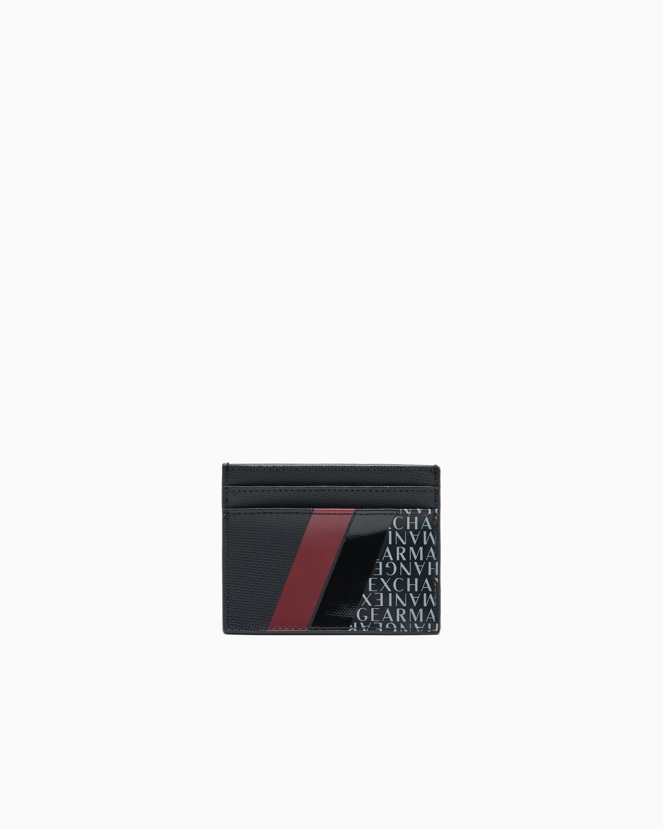 Card holder with monogram and stripes Diapositiva 0