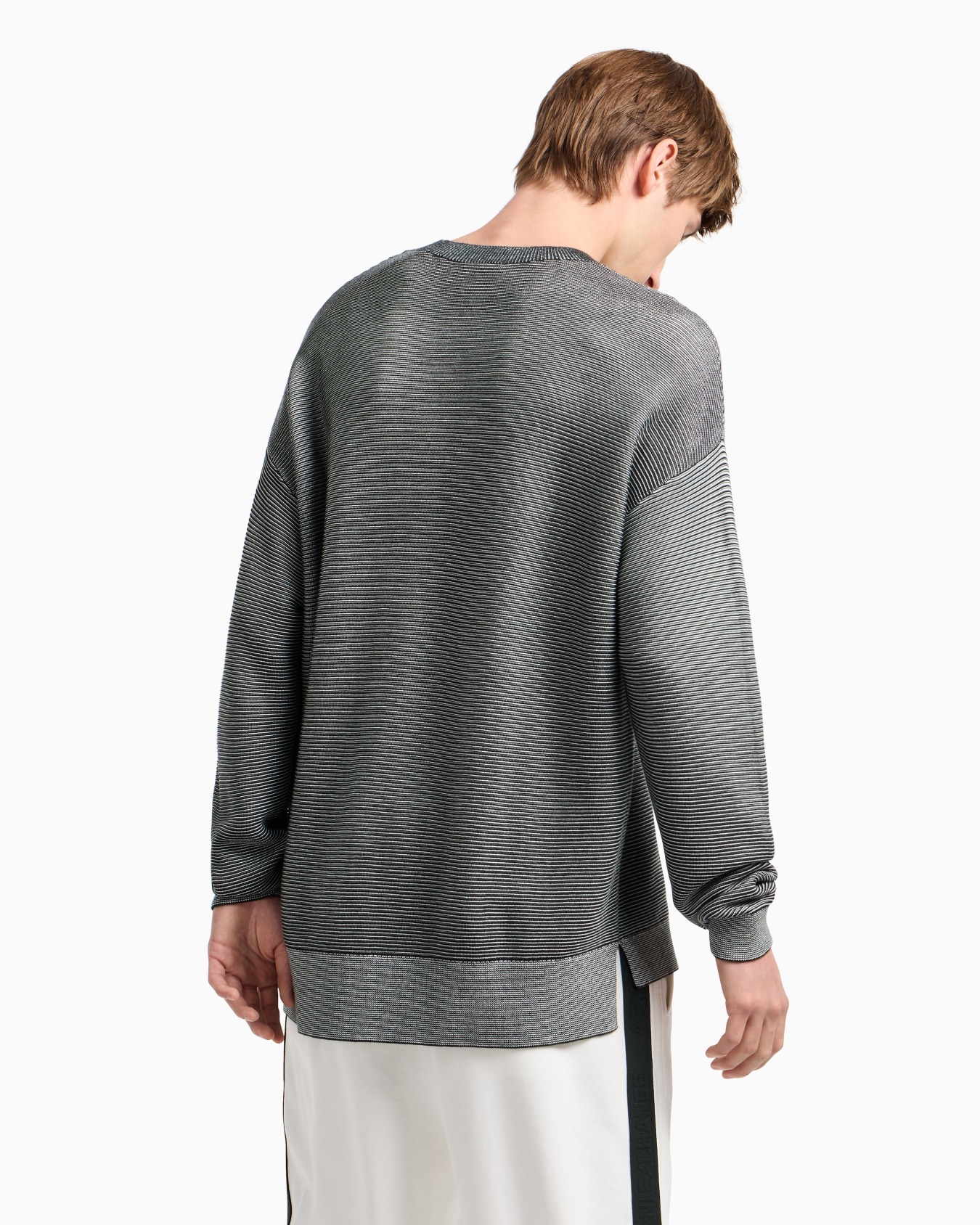Dégradé effect ribbed cotton sweater Slide 2