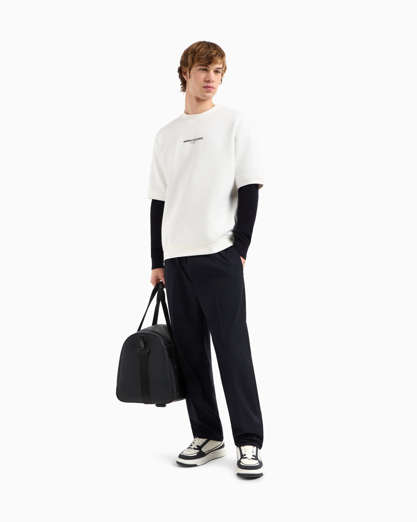 Pantalones de sarga de corte entallado Diapositiva 1