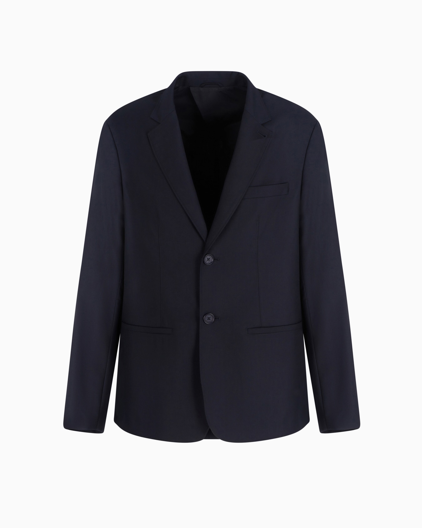 Single-breasted two-button jacket in flowing fabric Slide 0