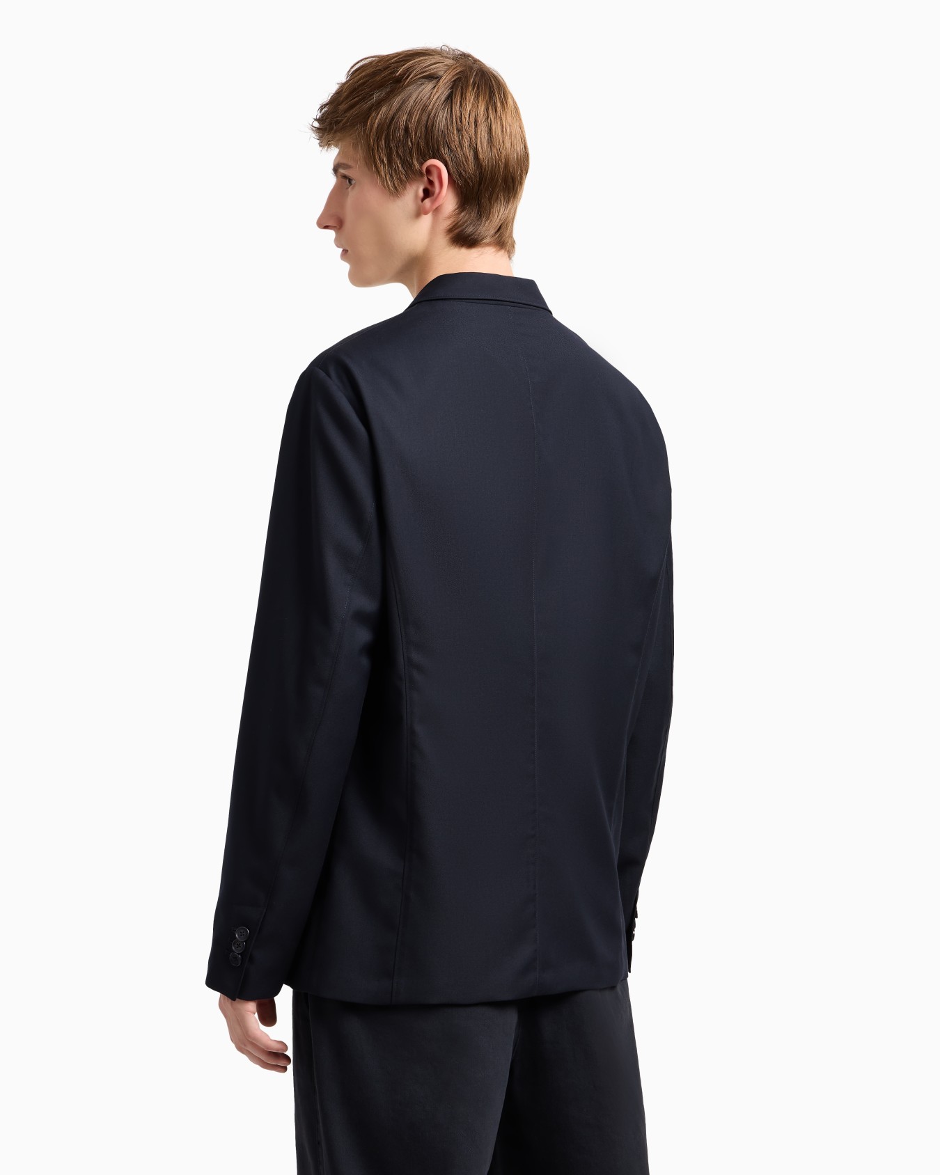 Single-breasted two-button jacket in flowing fabric Slide 2