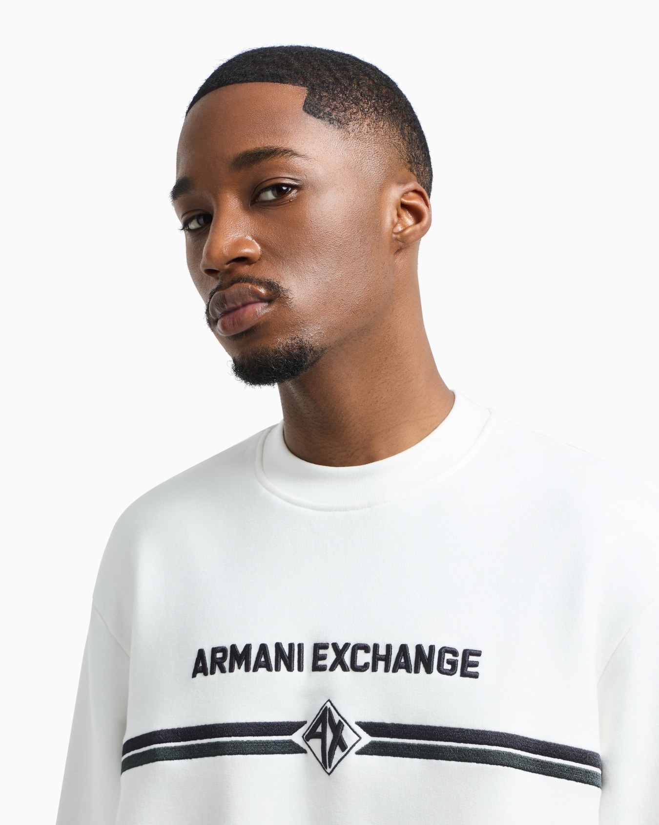 Crewneck sweatshirt with logo print on the chest Slide 4