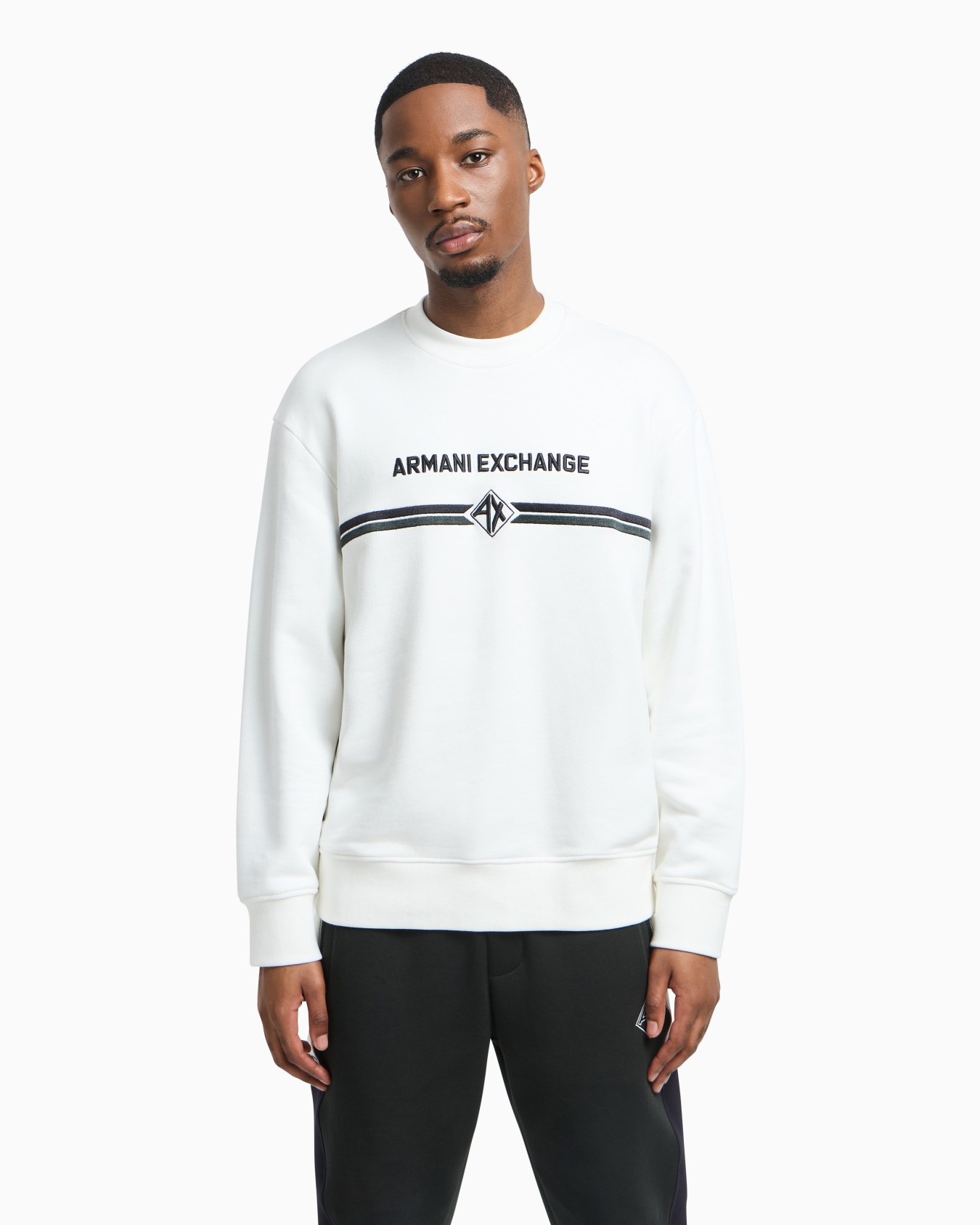 Crewneck sweatshirt with logo print on the chest Slide 3