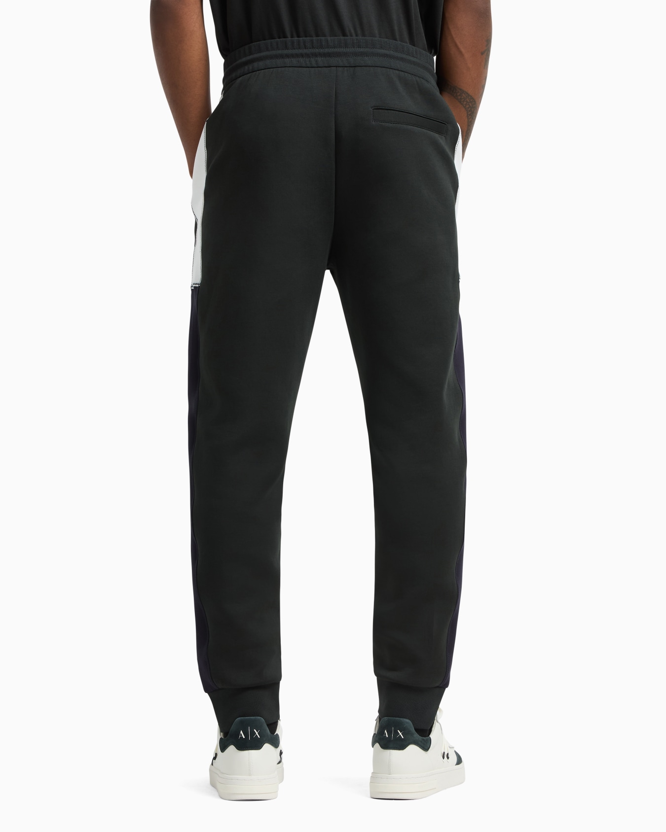 Jogger pants in sweatshirt with contrasting inserts Slide 2