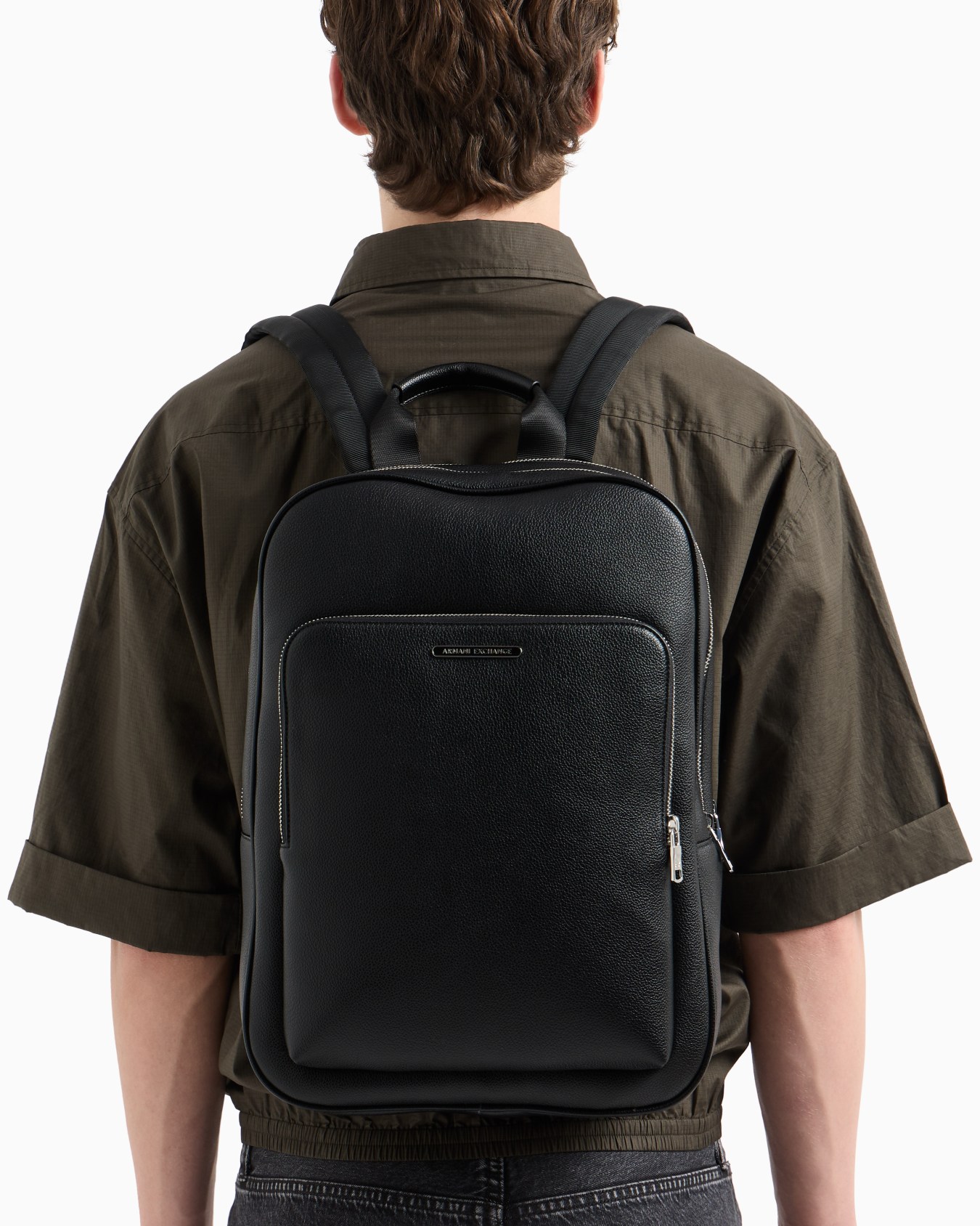Sac à dos minimaliste en cuir écologique Diapositive 5