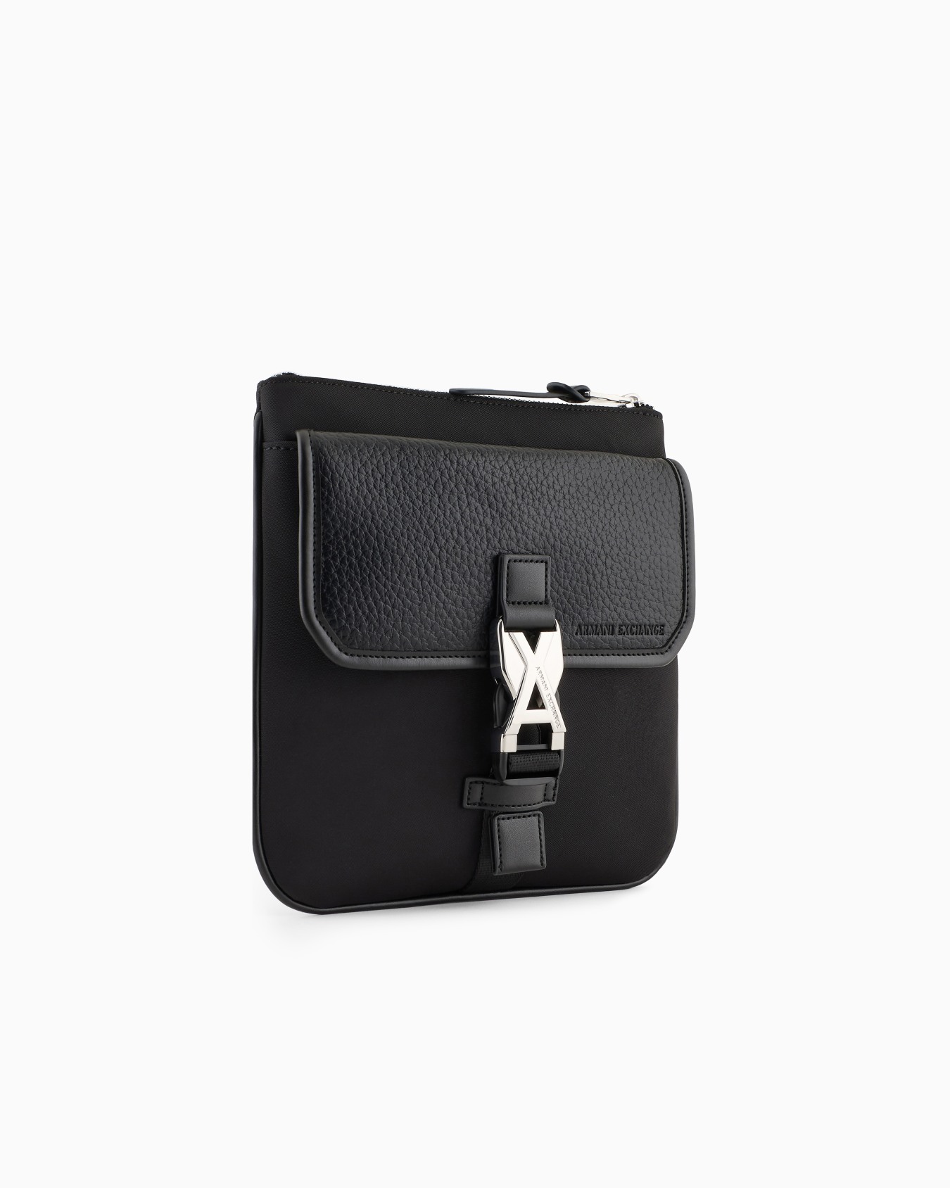 Flat shoulder bag with logo Slide 1