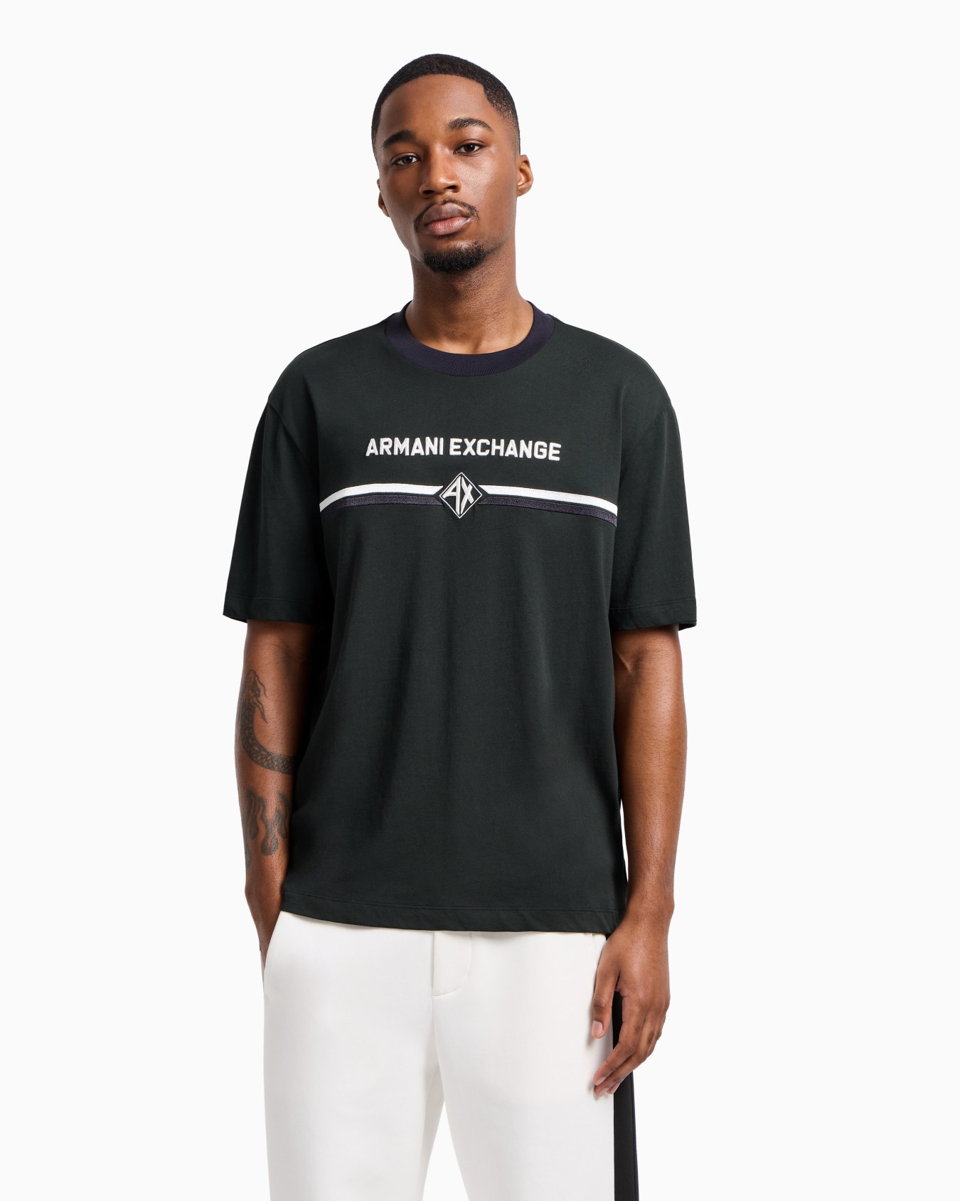 Regular fit T-shirt with logo print Slide 3