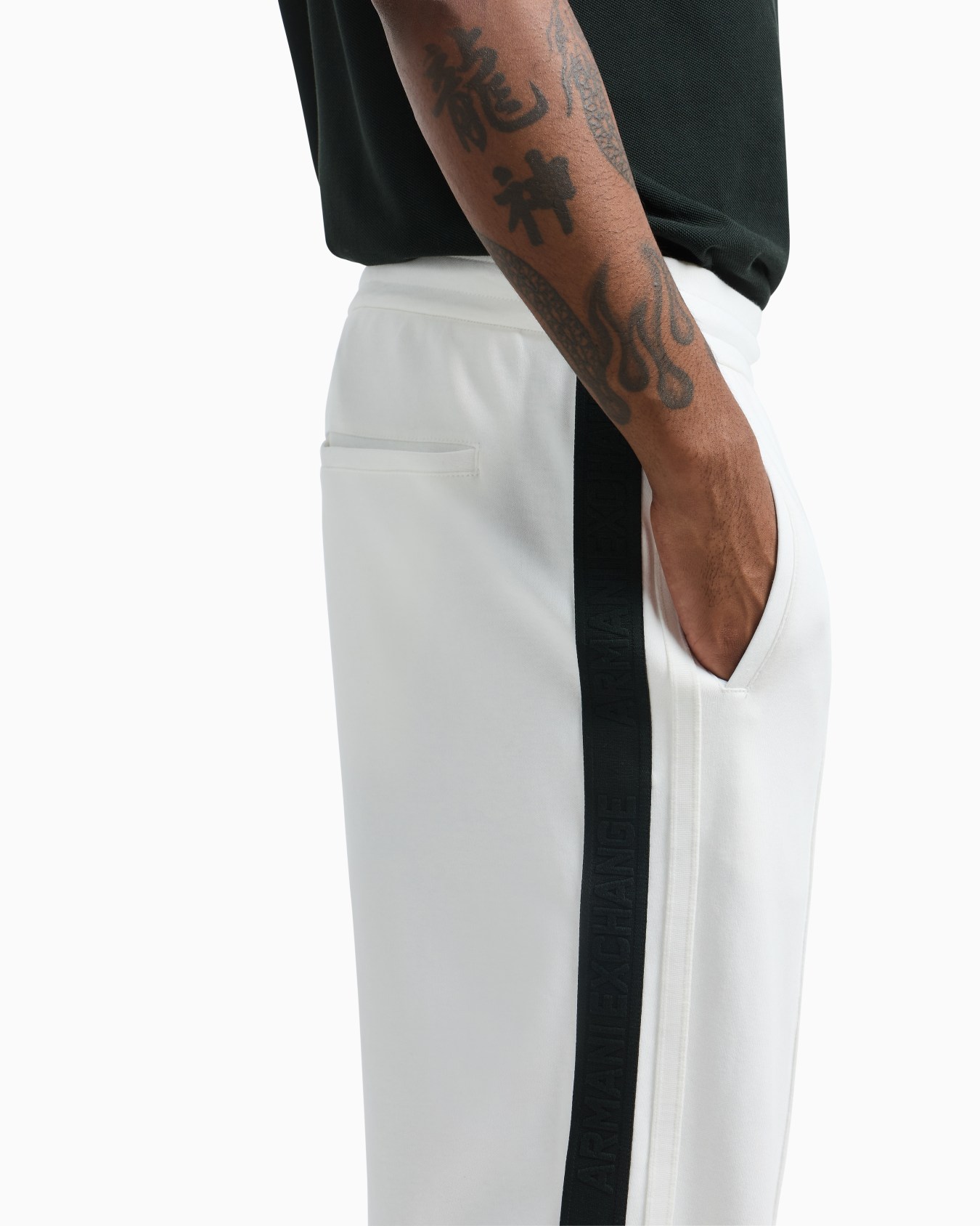 Regular fit trousers with contrasting band Slide 4