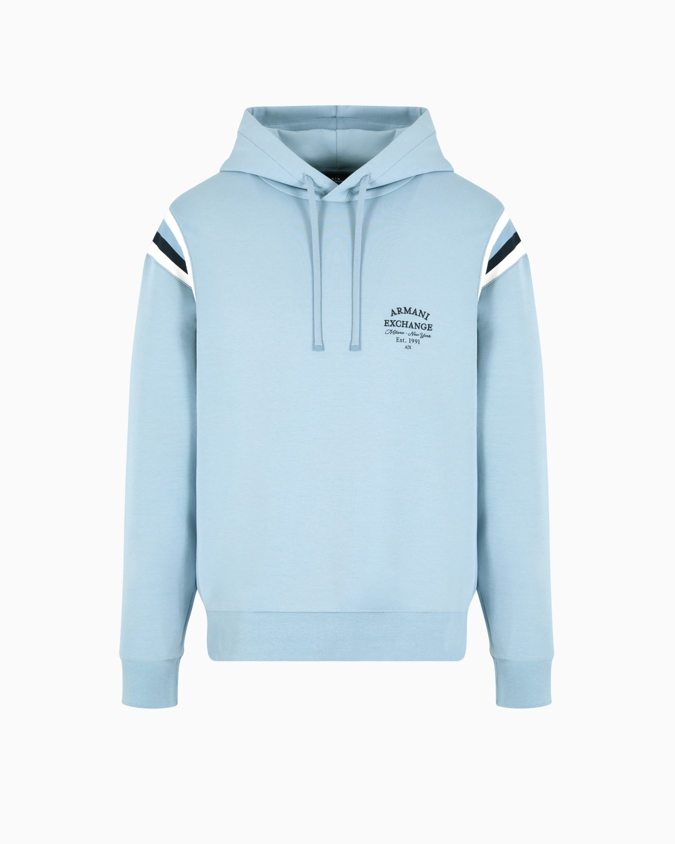 Cotton blend sweatshirt with stripes on the shoulders Slide 0
