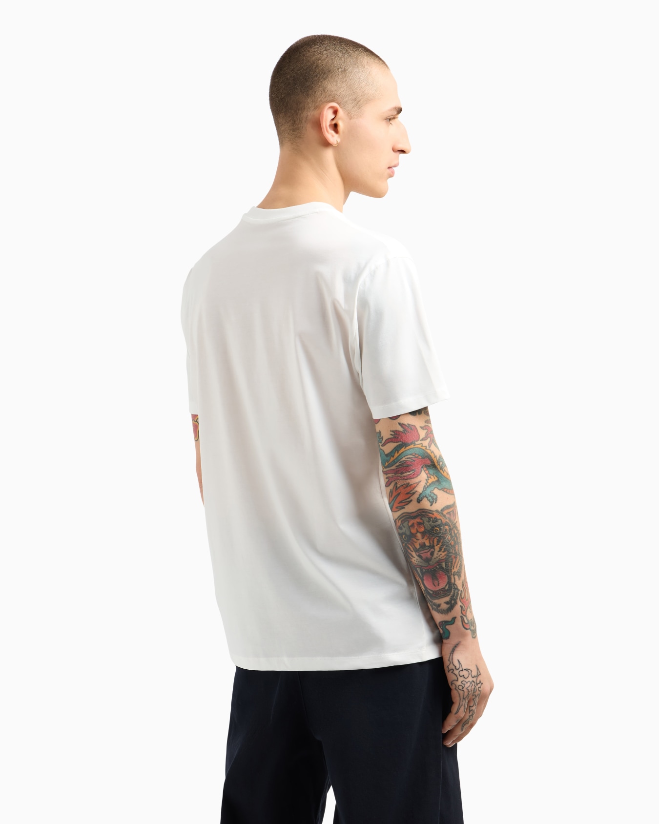 Regular fit T-shirt with golden rhinestones Slide 2