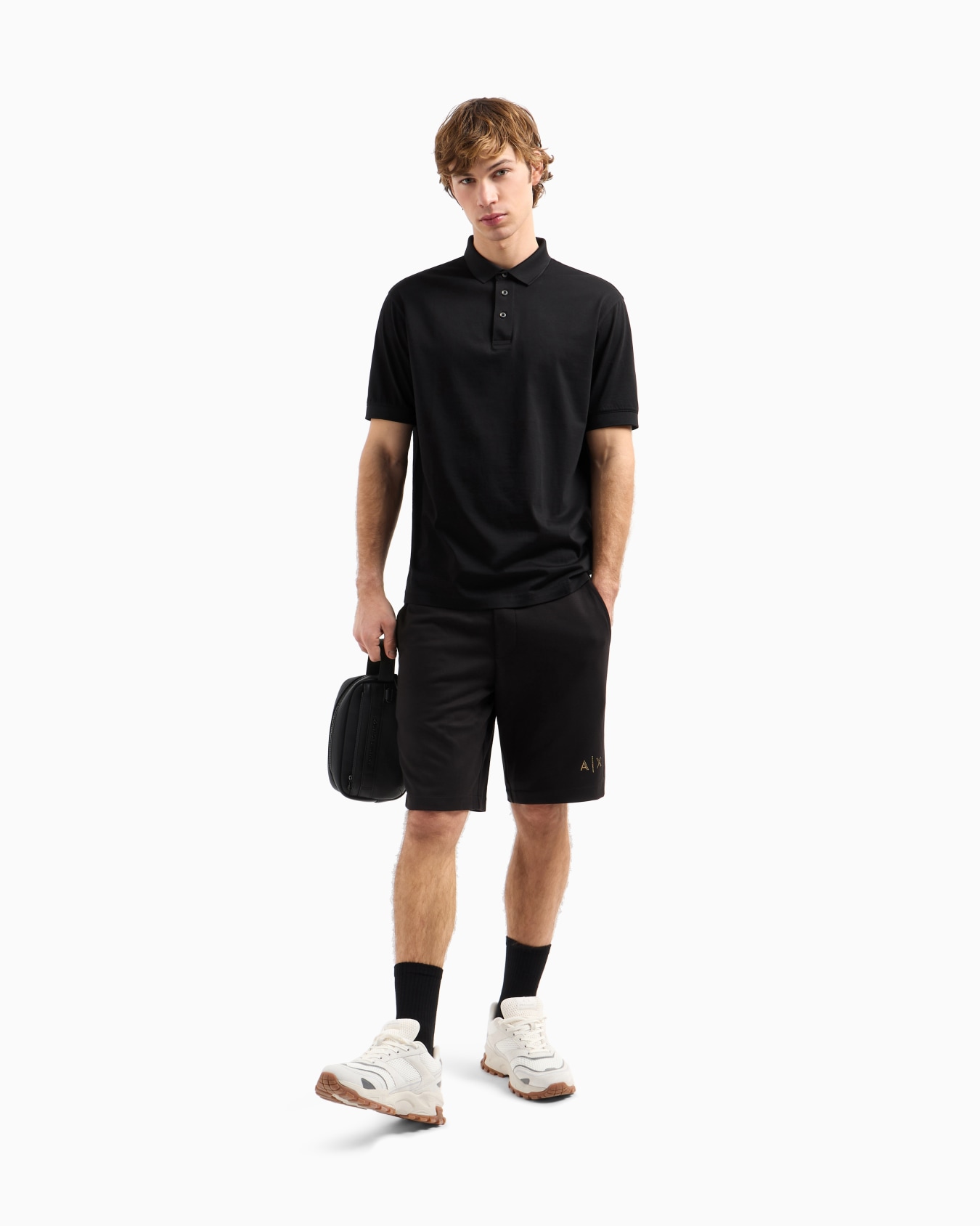 Regular fit polo shirt in mercerised cotton Slide 1