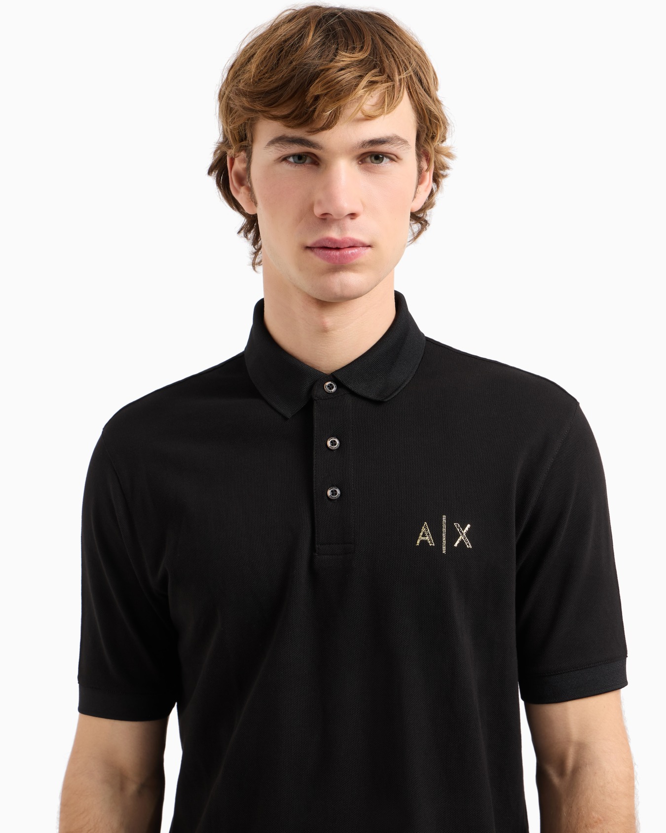 Regular fit cotton pique polo with logo Slide 4
