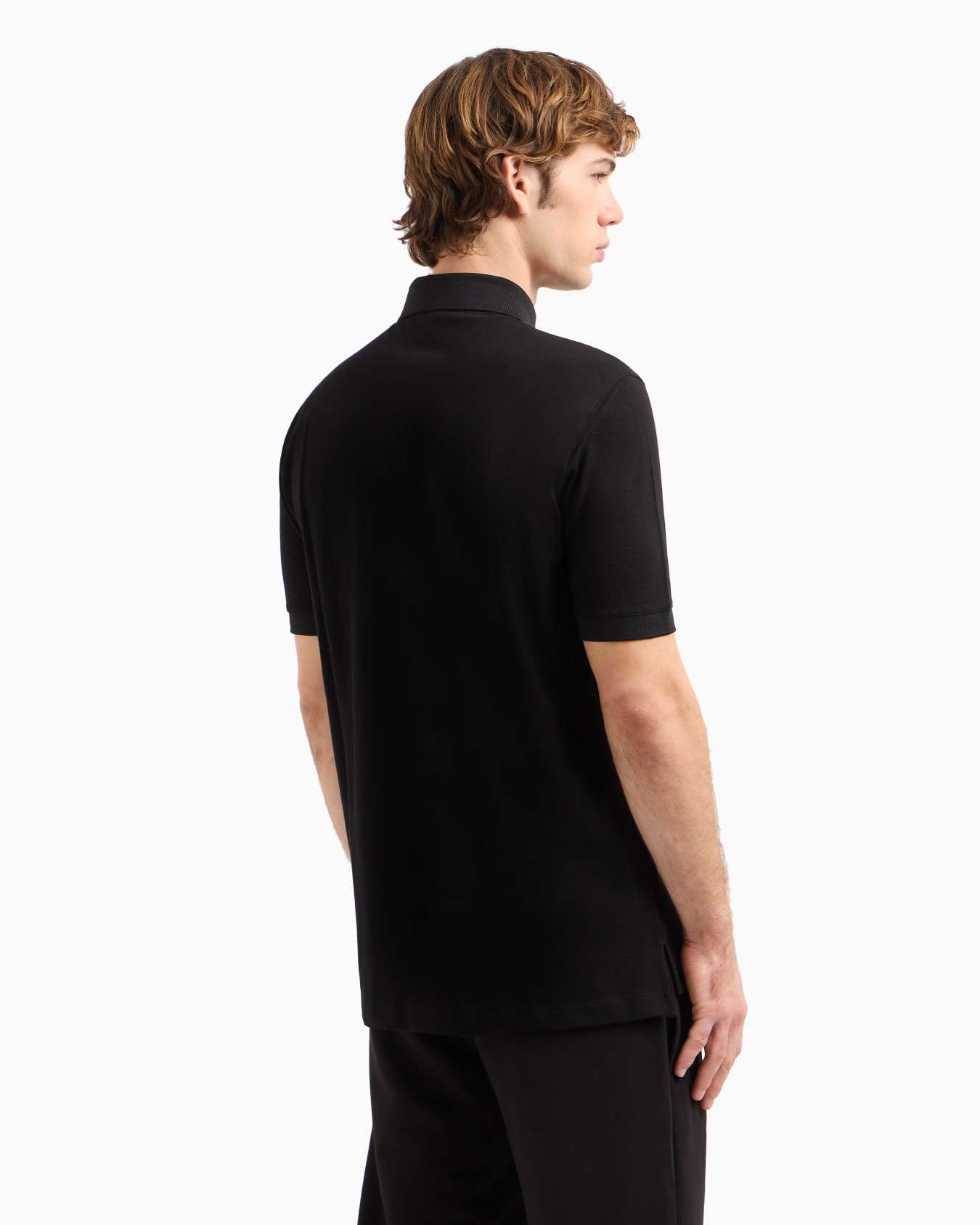Regular fit cotton pique polo with logo Slide 2