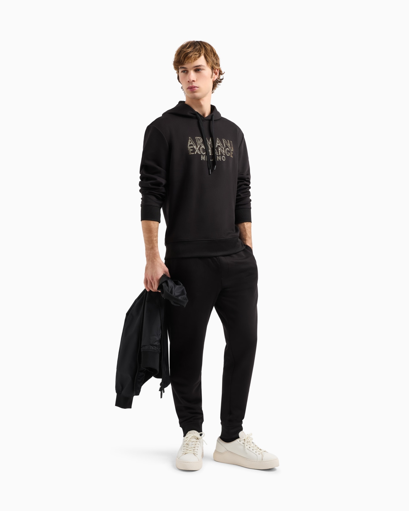 Hoodie with blurred logo effect Slide 1