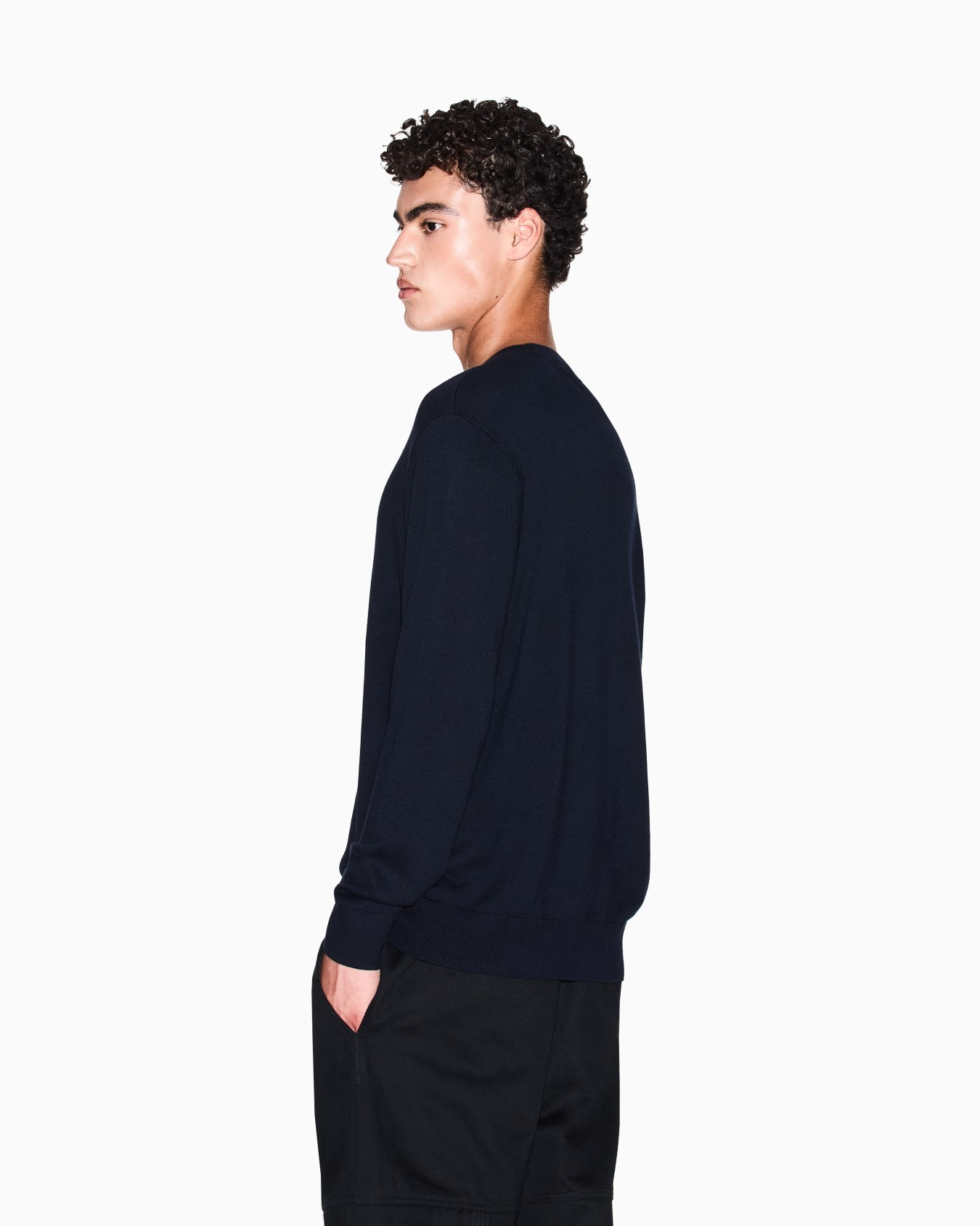  Cotton Blend Crew Neck Sweater Slide 5