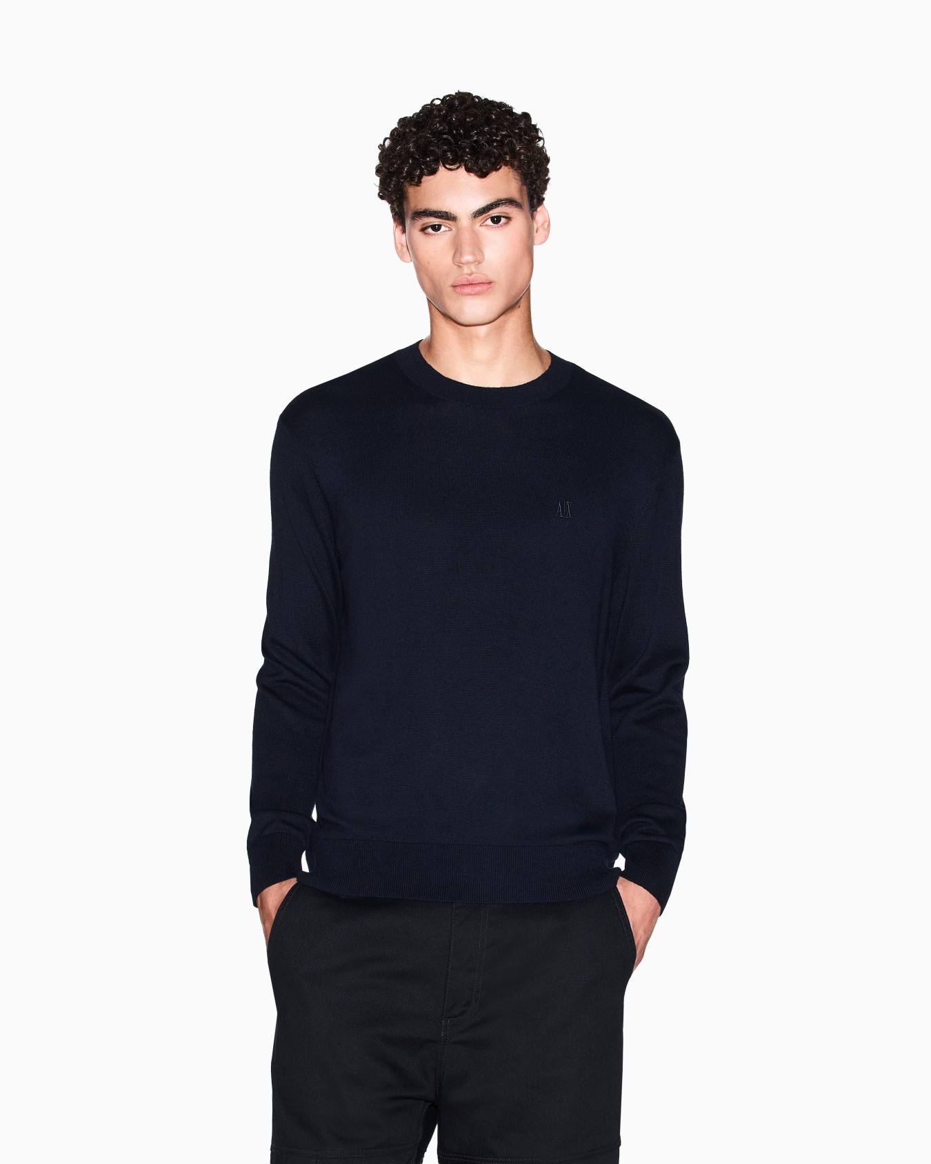  Cotton Blend Crew Neck Sweater Slide 3
