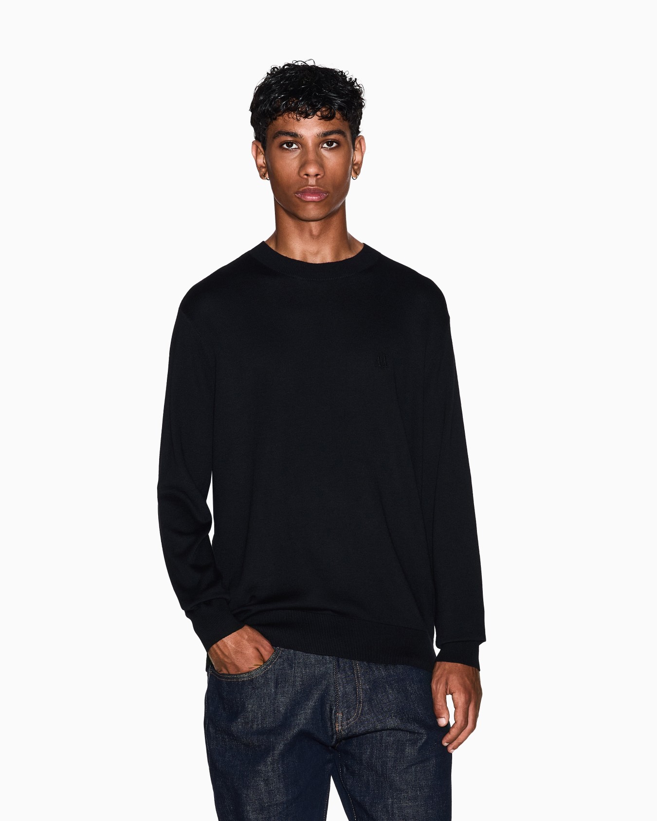  Cotton Blend Crew Neck Sweater Slide 3
