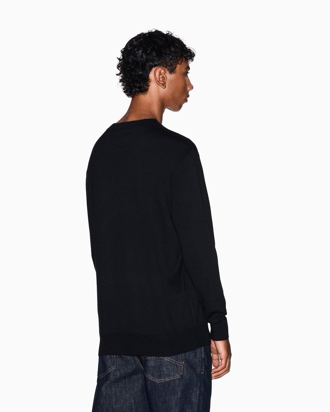  Cotton Blend Crew Neck Sweater Slide 2