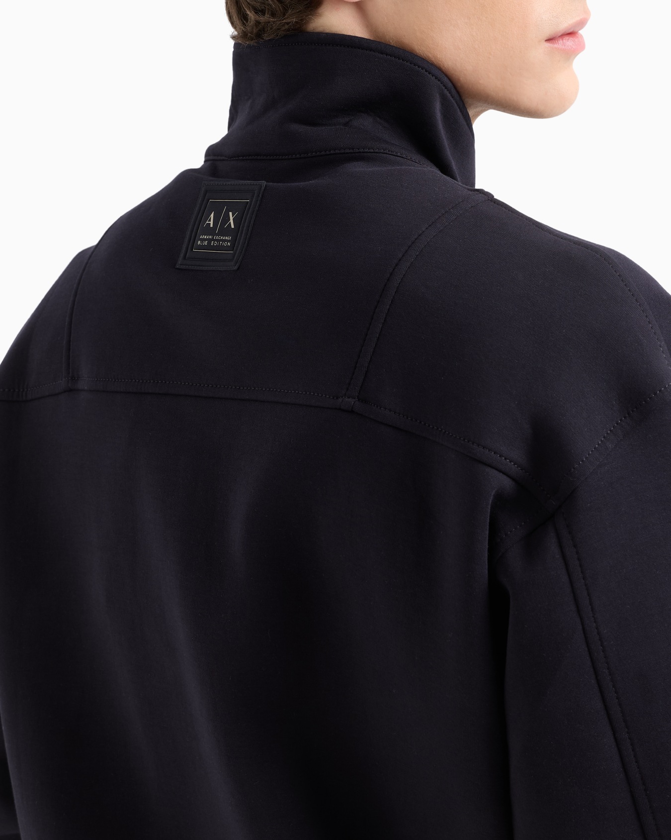 Sudadera con cremallera completa en mezcla de algodón reforzado Diapositiva 4