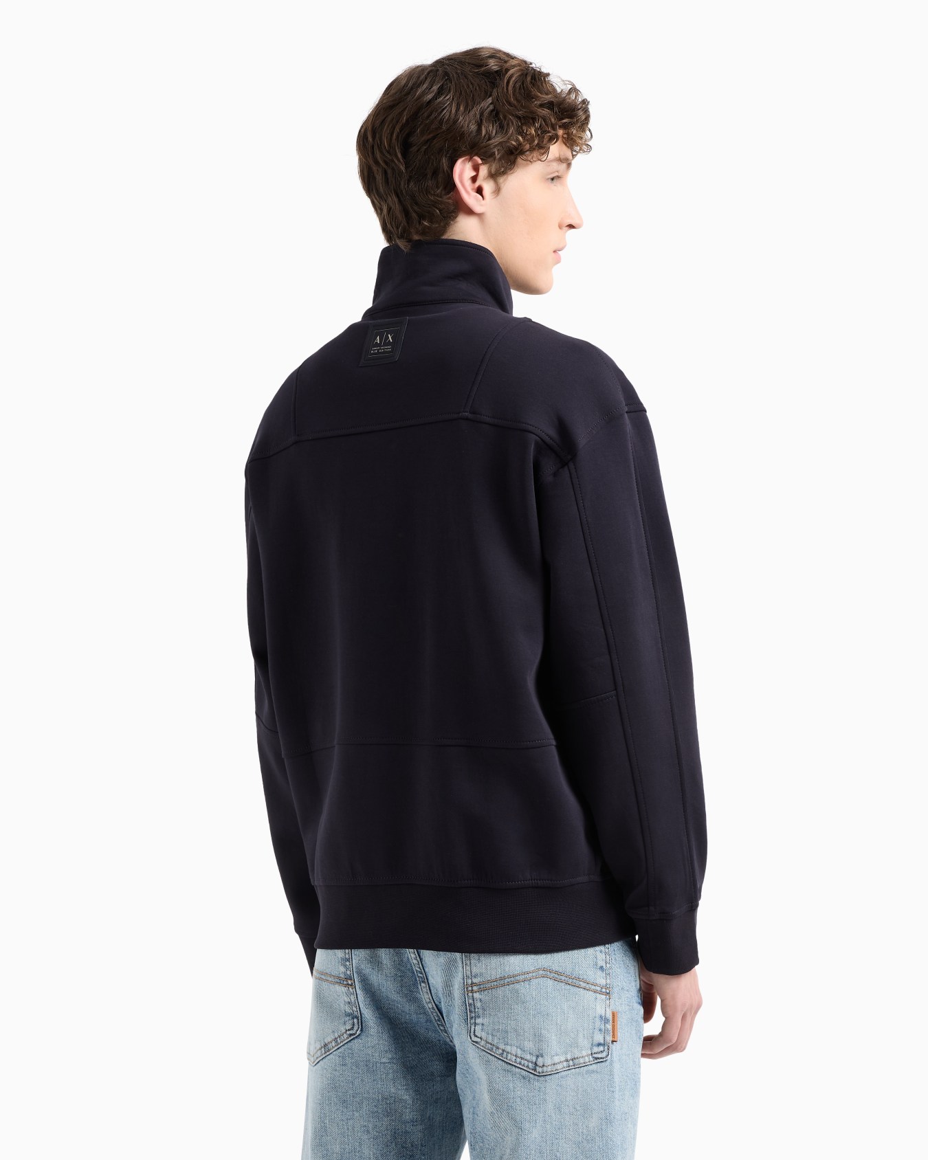 Sudadera con cremallera completa en mezcla de algodón reforzado Diapositiva 2